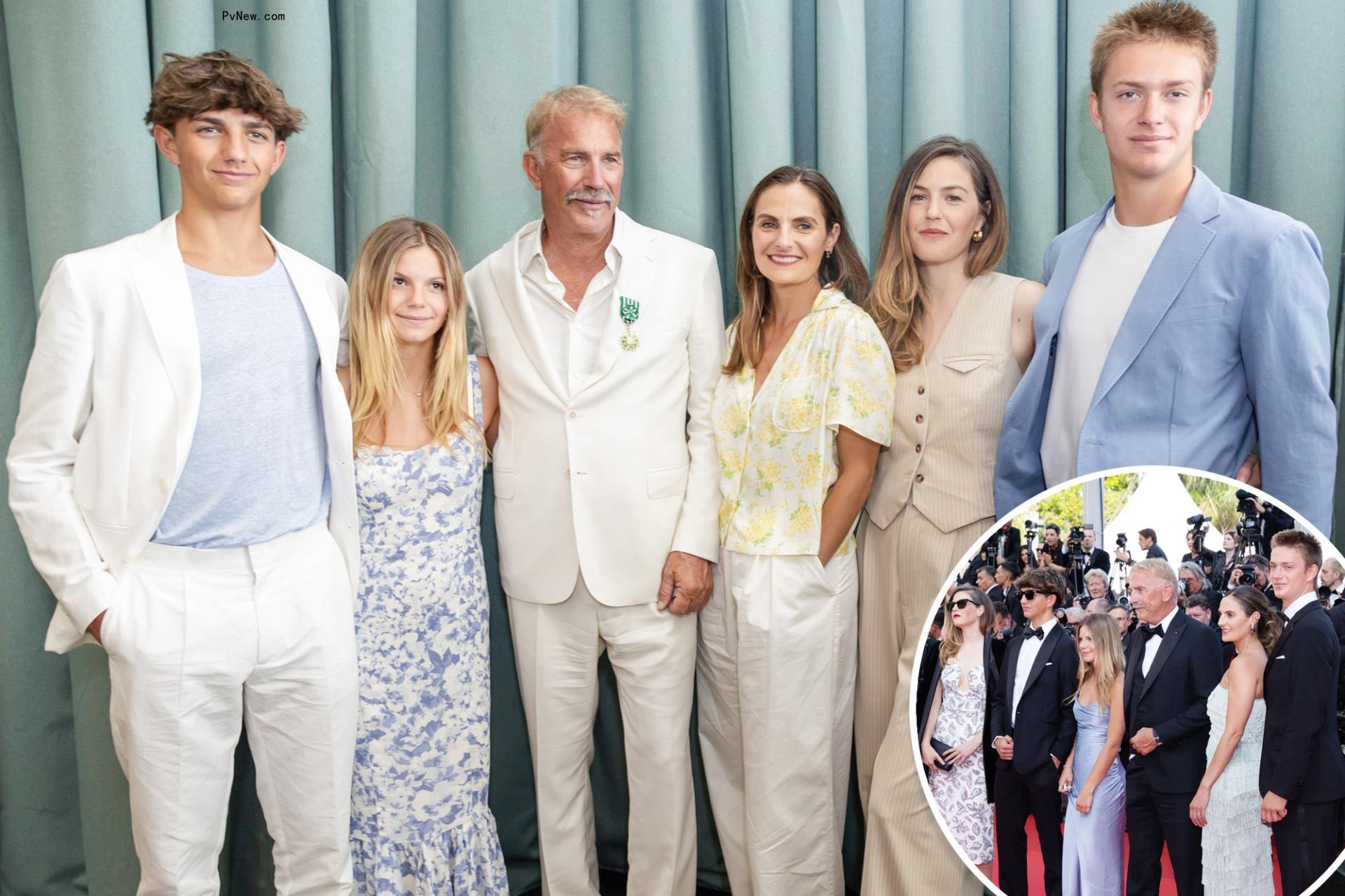 Kevin Costner and kids