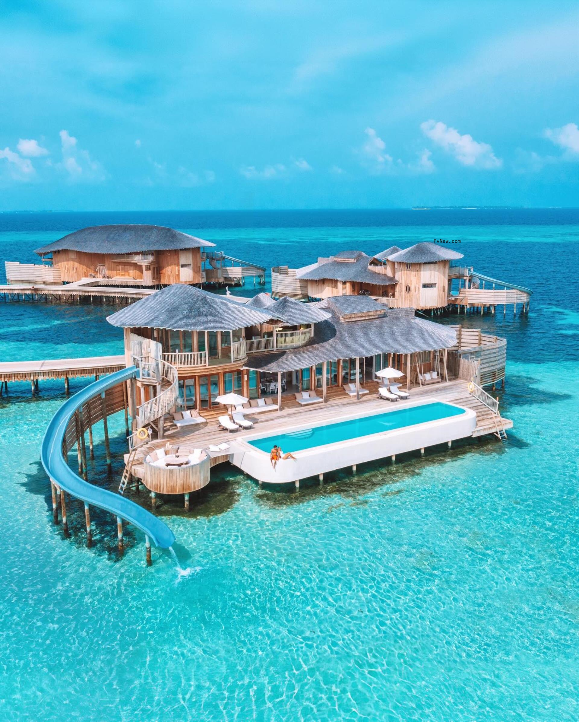A villa at So<i></i>neva Fushi. 