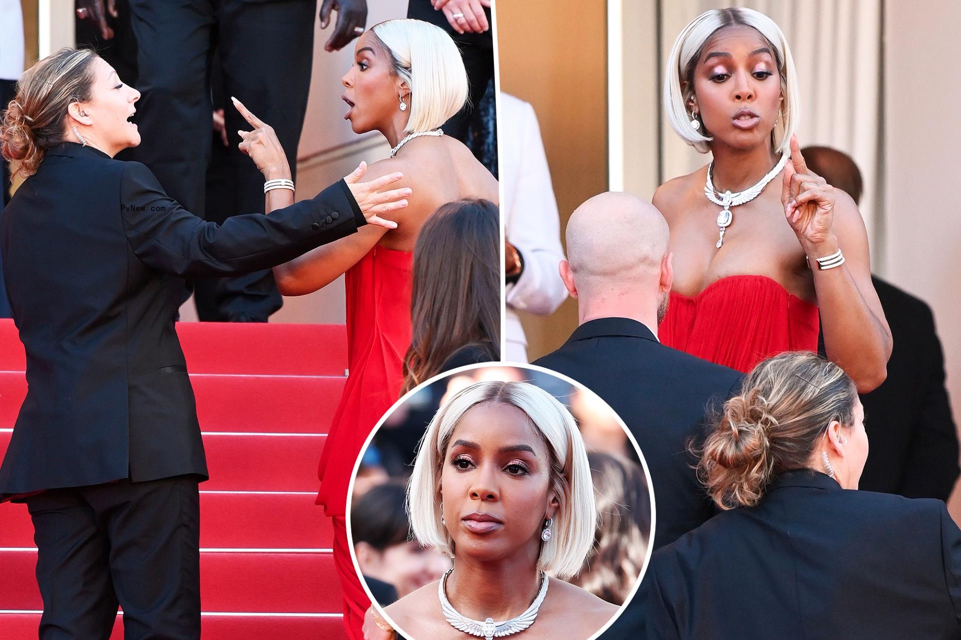 Kelly Rowland appears to scold security guard at Cannes Film Festival