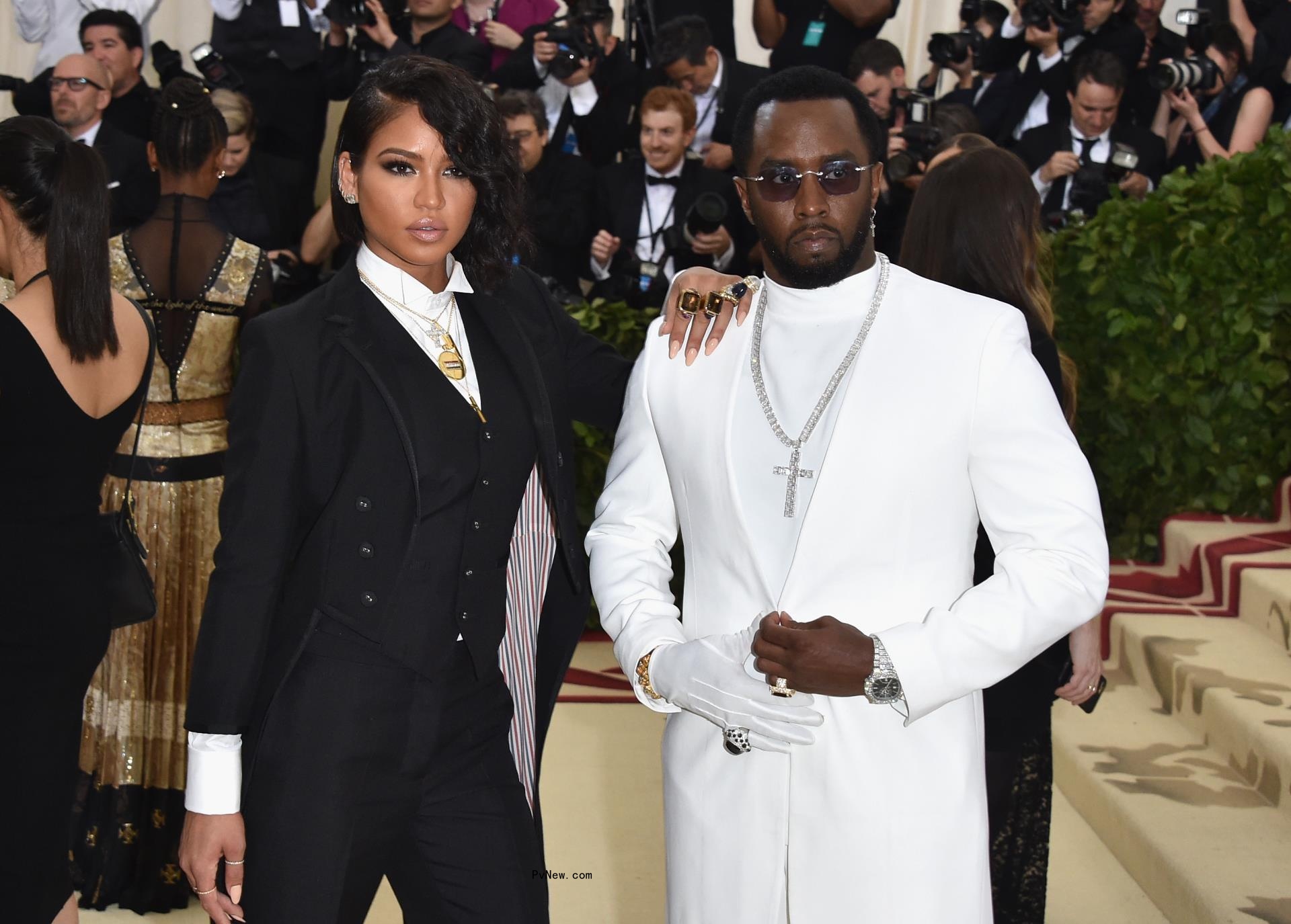 Diddy and Cassie in 2018 at the Met Gala. 