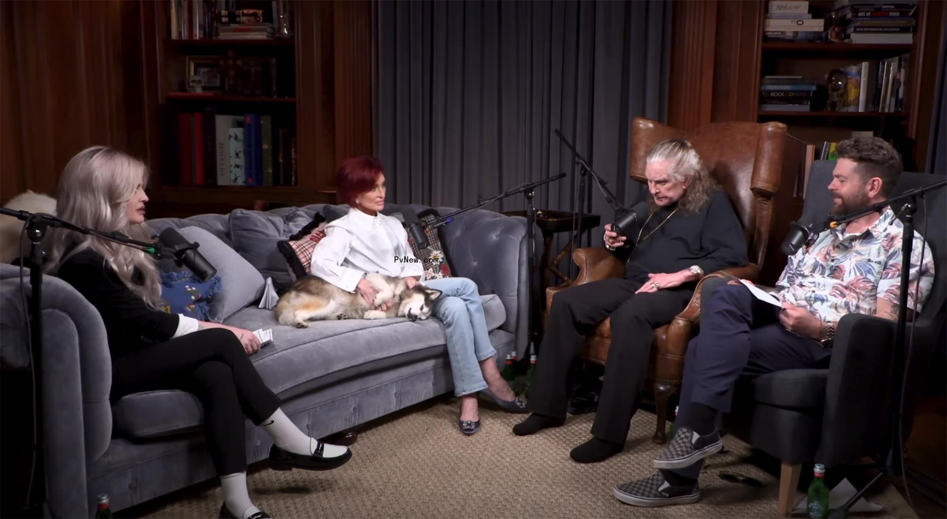 Kelly, Jack, Ozzy and Sharon Osbourne on their podcast. 
