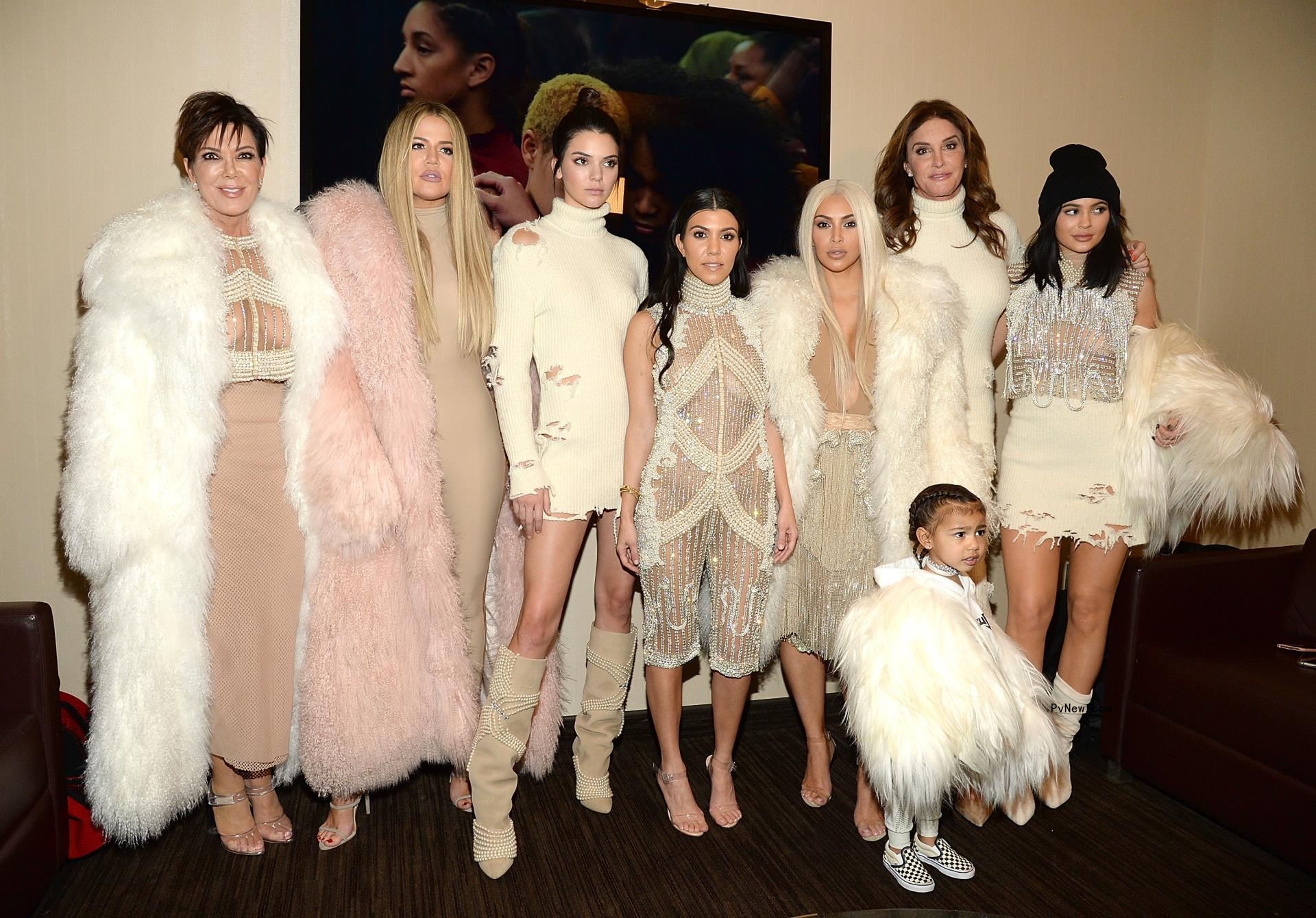 Khloe Kardashian, Kris Jenner, Kendall Jenner, Kourtney Kardashian, Kim Kardashian West, North West, Caitlyn Jenner and Kylie Jenner