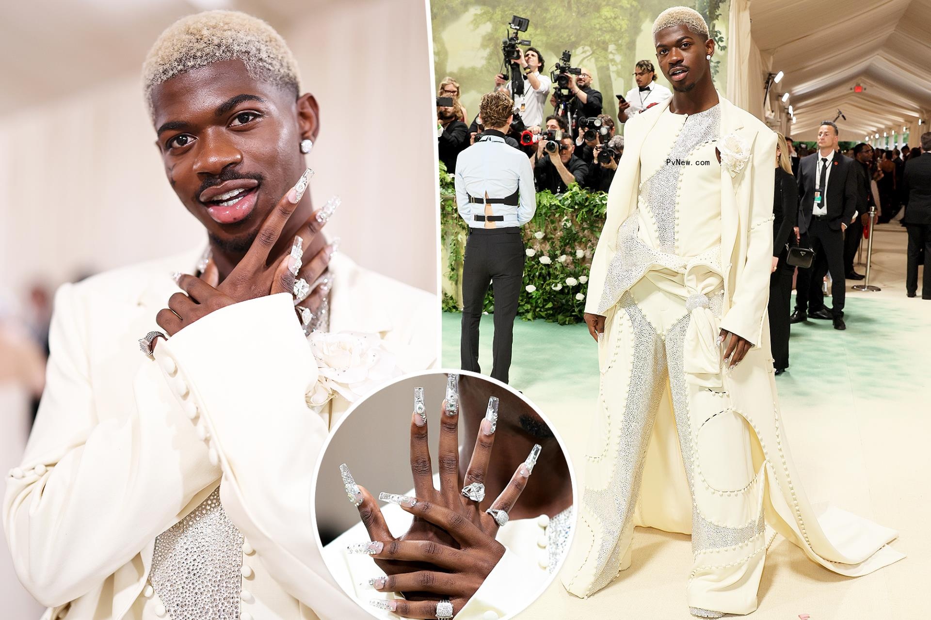 Lil Nas X split image.