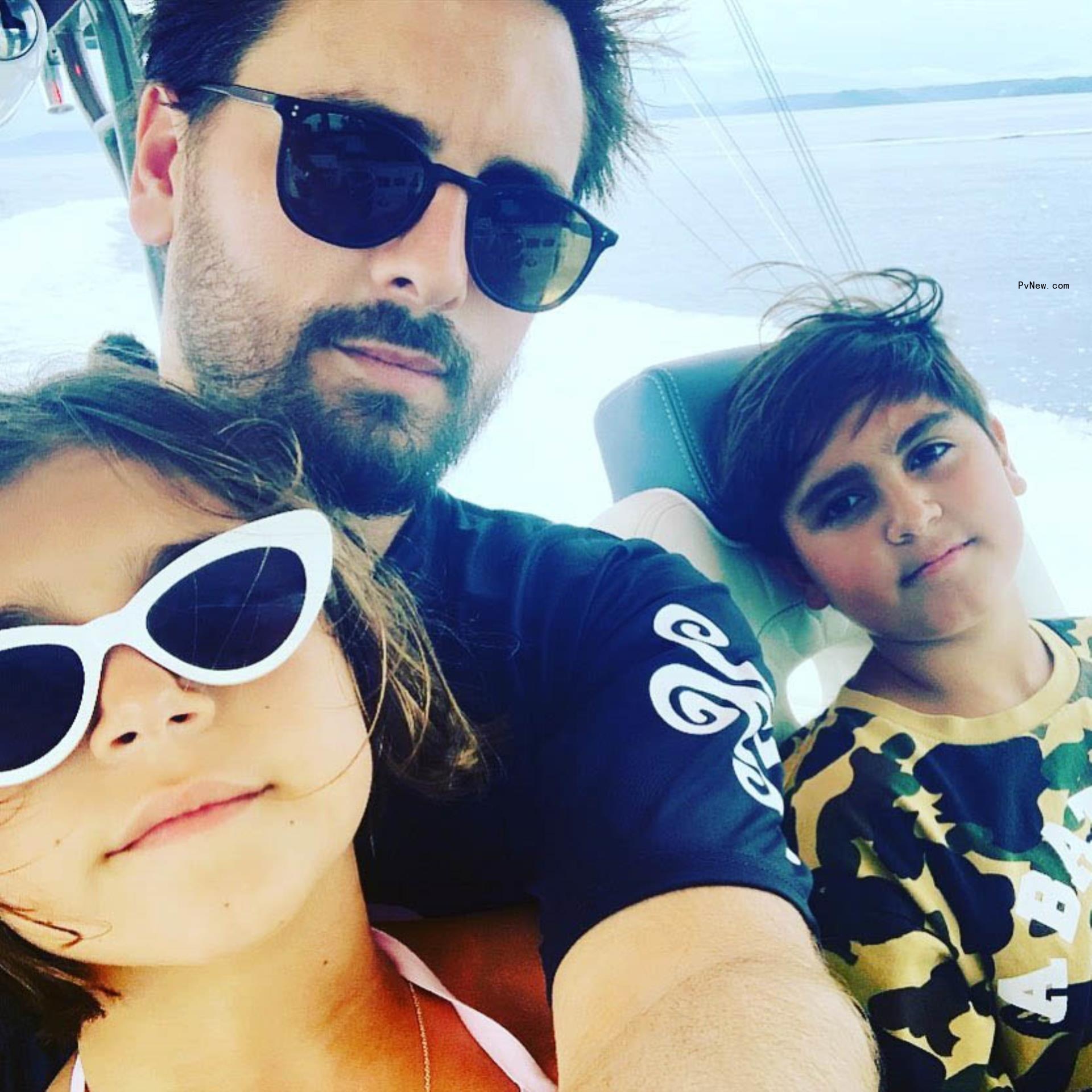 Scott Disick with kids Mason and Penelope.