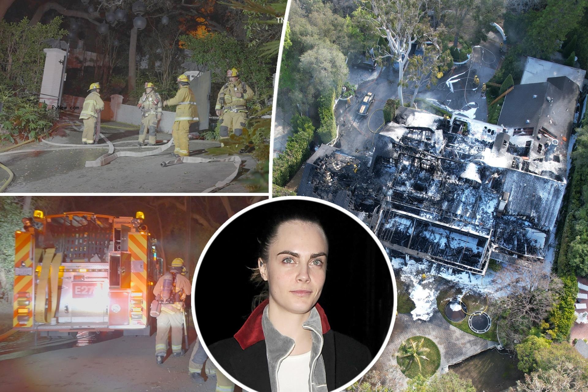 Cara Delevingne’s $7M LA home destroyed by massive fire, model raises co<i></i>ncern that cats died
