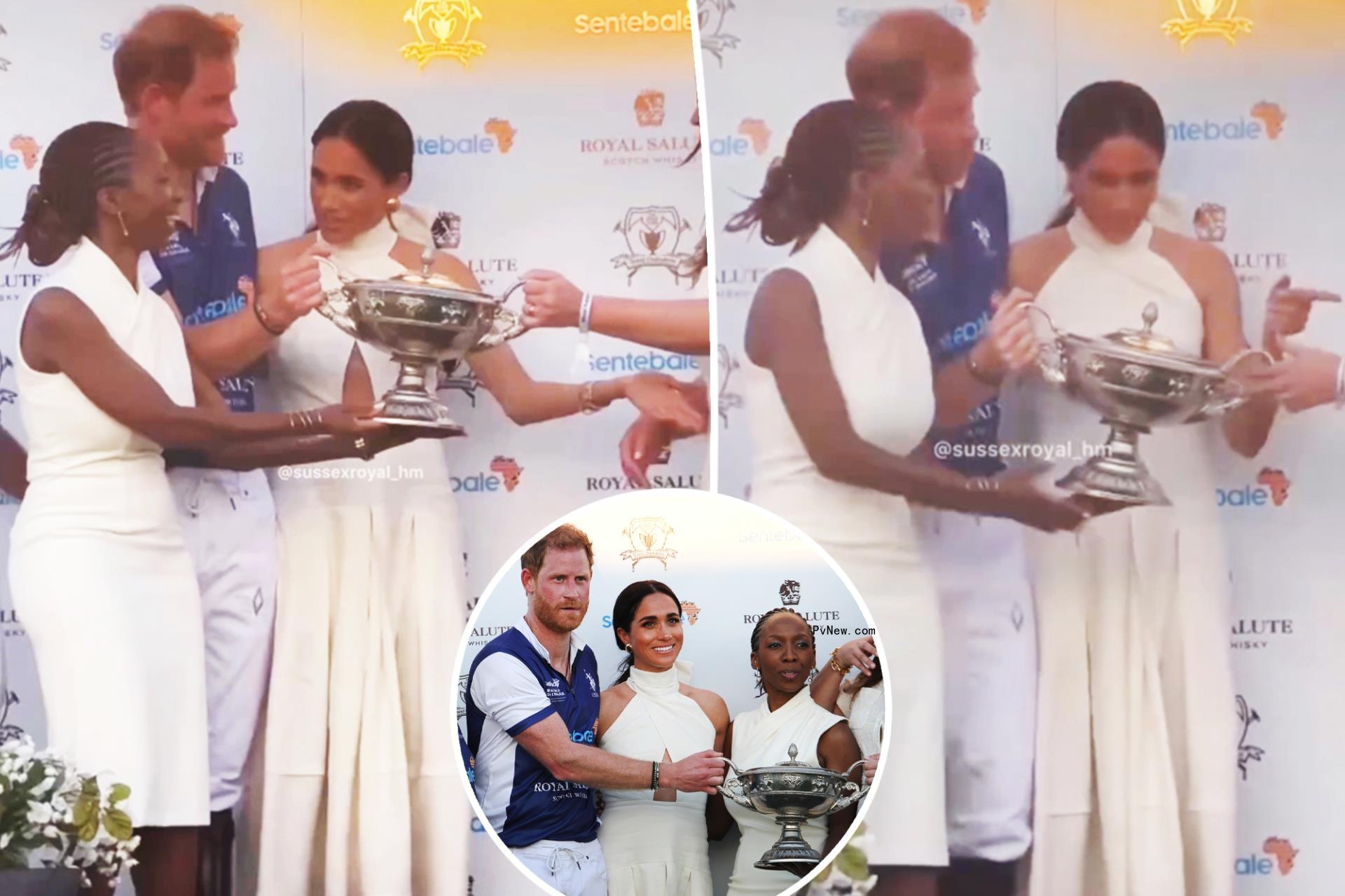 Meghan Markle awkwardly demands woman not pose next to husband Prince Harry at polo event