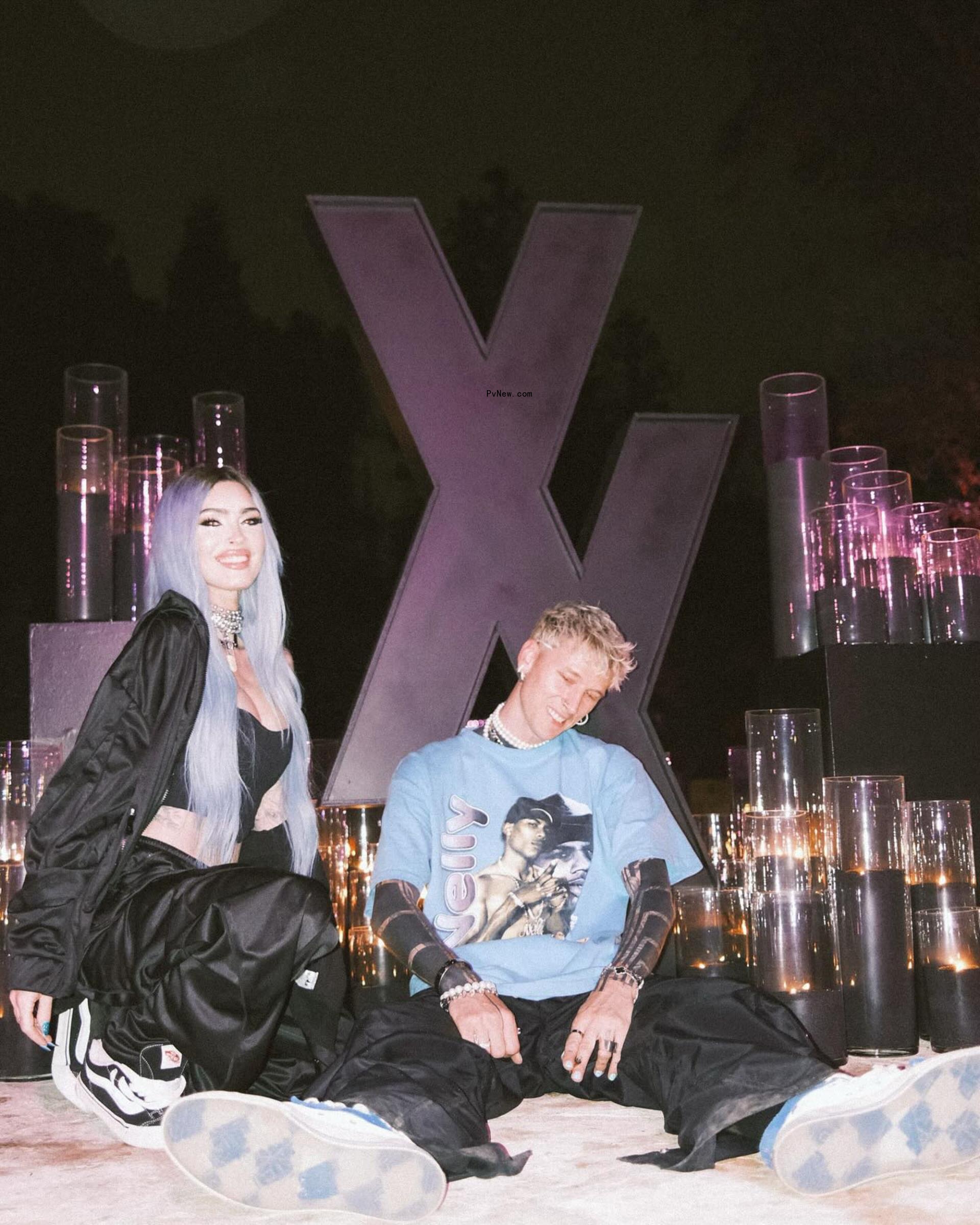Machine Gun Kelly and Megan Fox at his birthday party