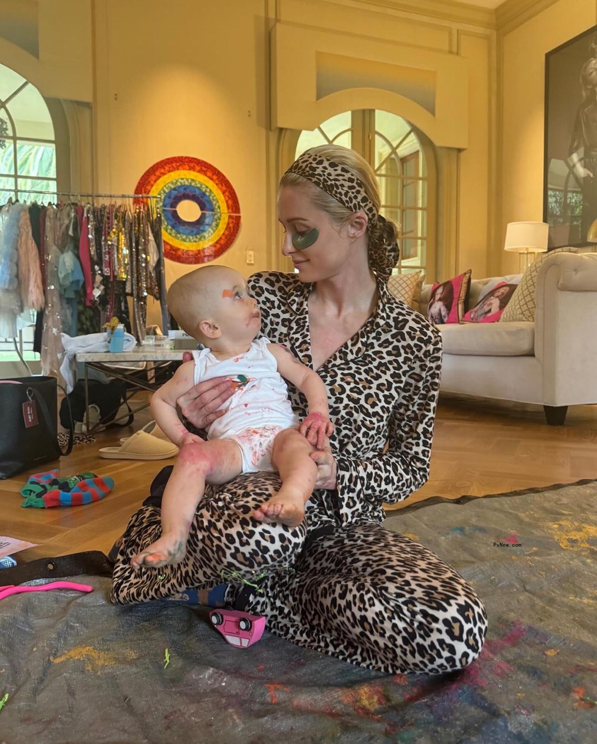 Paris Hilton and her son