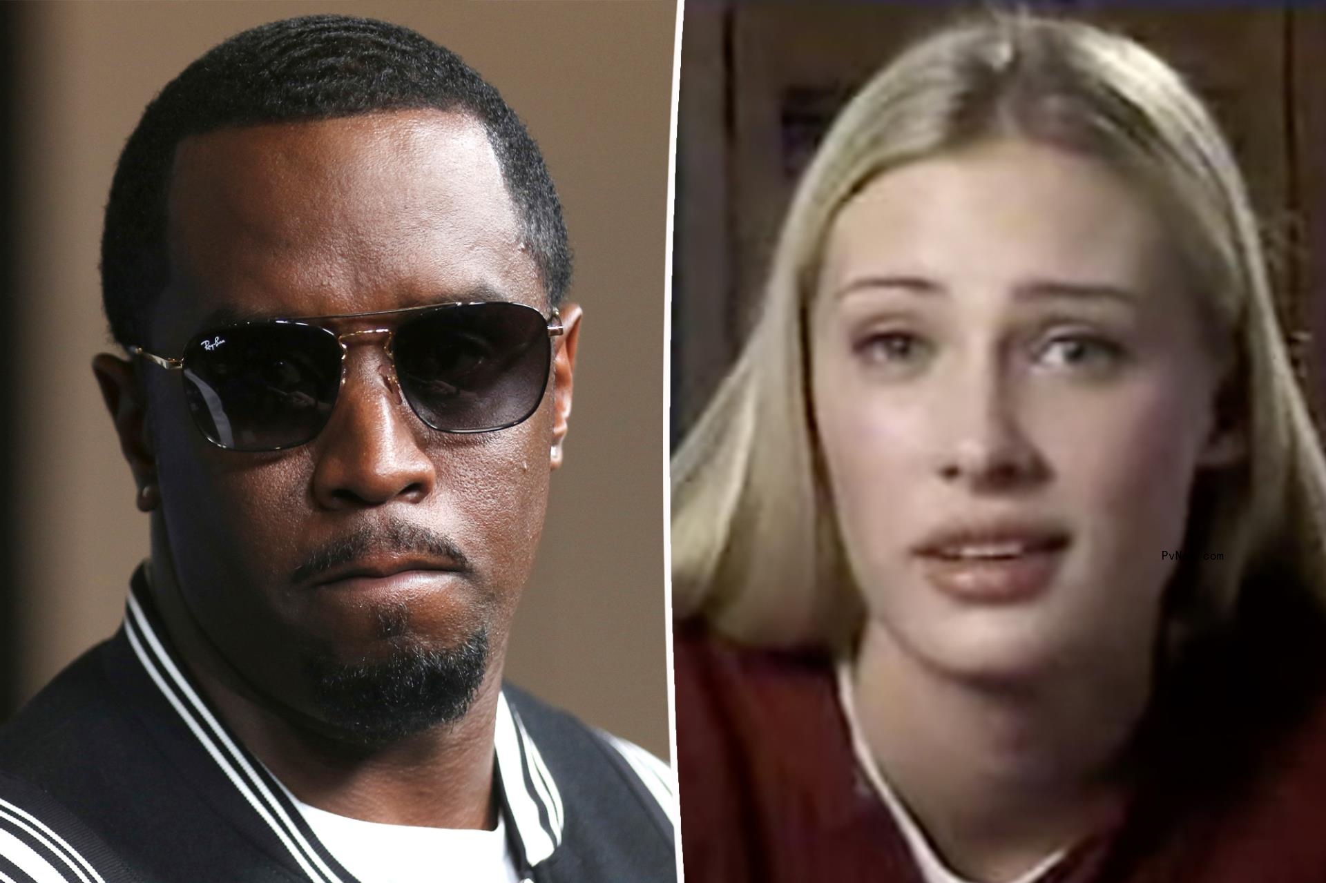 Sean 'Diddy' Combs split image with Crystal McKinney.