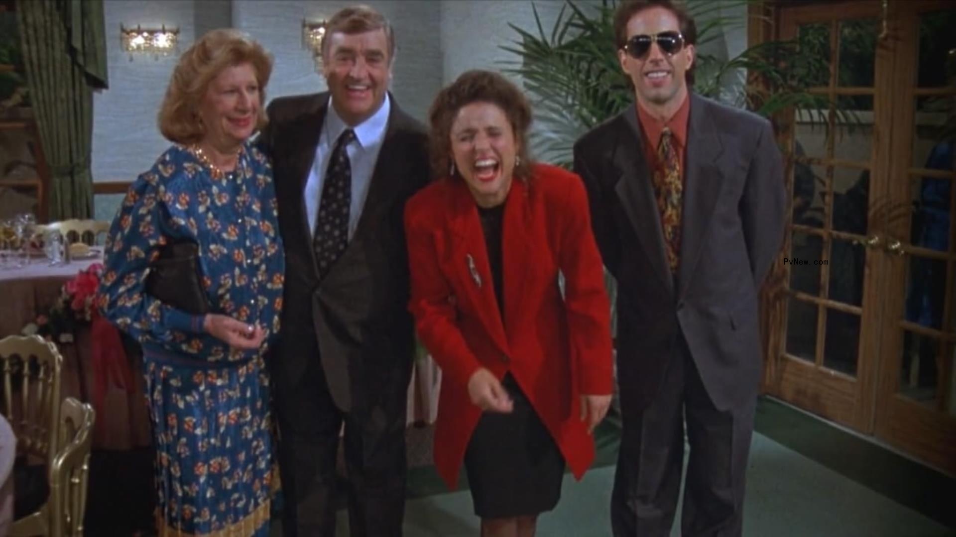 Liz Sheridan, Barney Martin, Julia Louis-Dreyfus Jerry Seinfeld in an episode of 