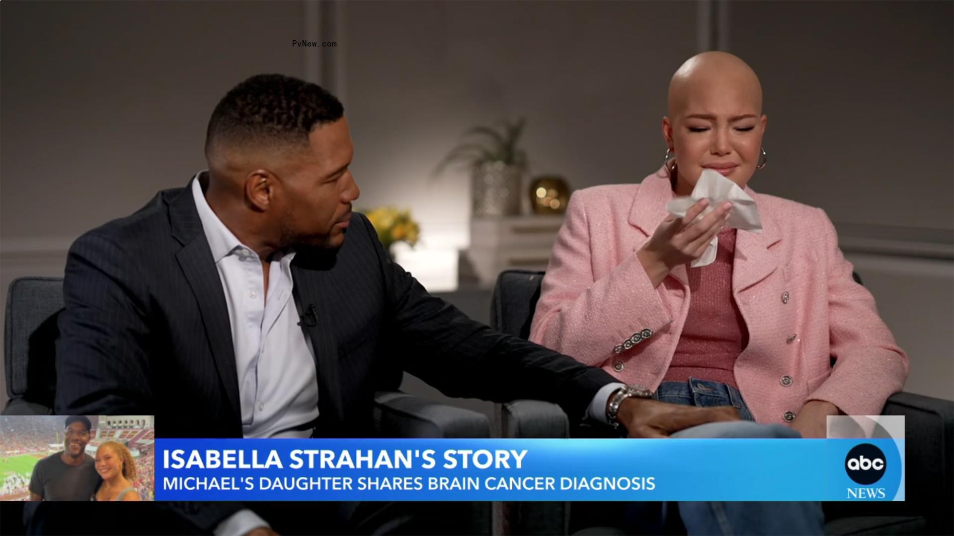 Isabella and Michael Strahan on 