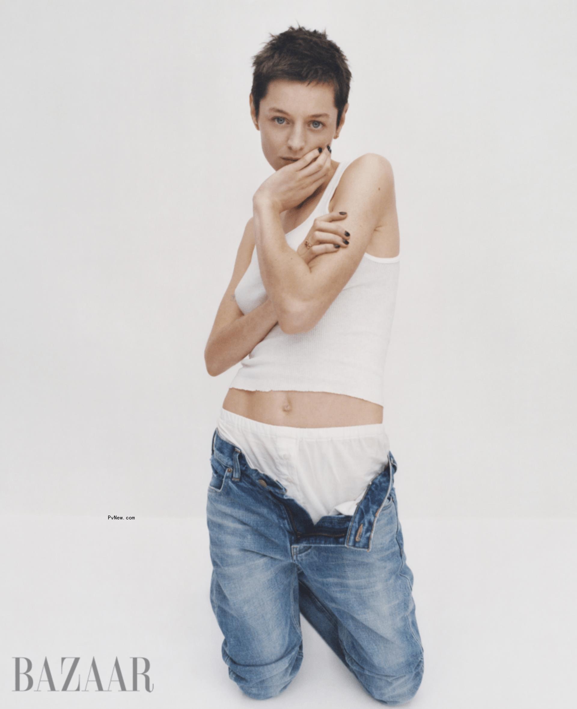 Emma Corrin in Harper's Bazaar's June/July 2024 issue