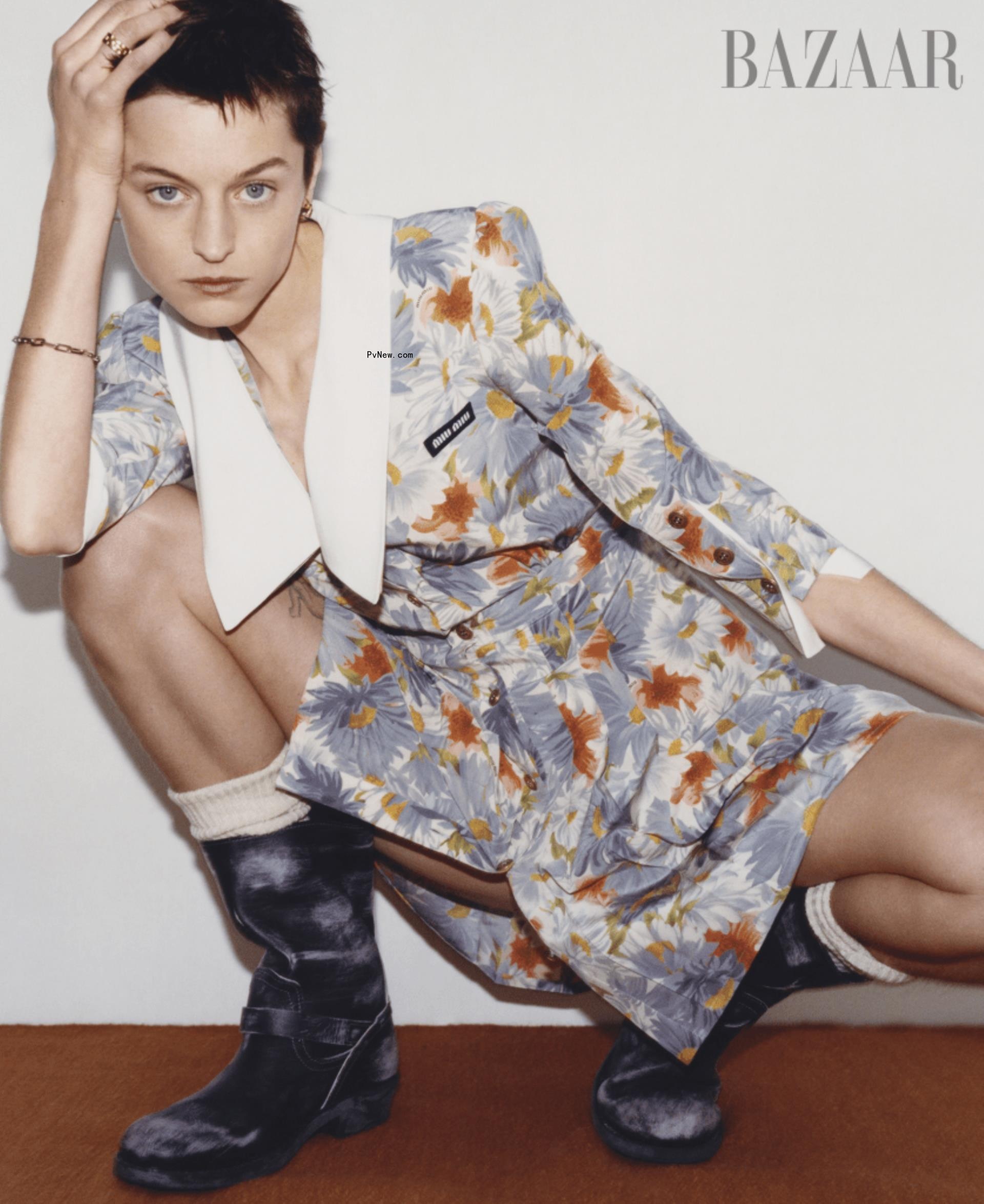 Emma Corrin in Harper's Bazaar's June/July 2024 issue