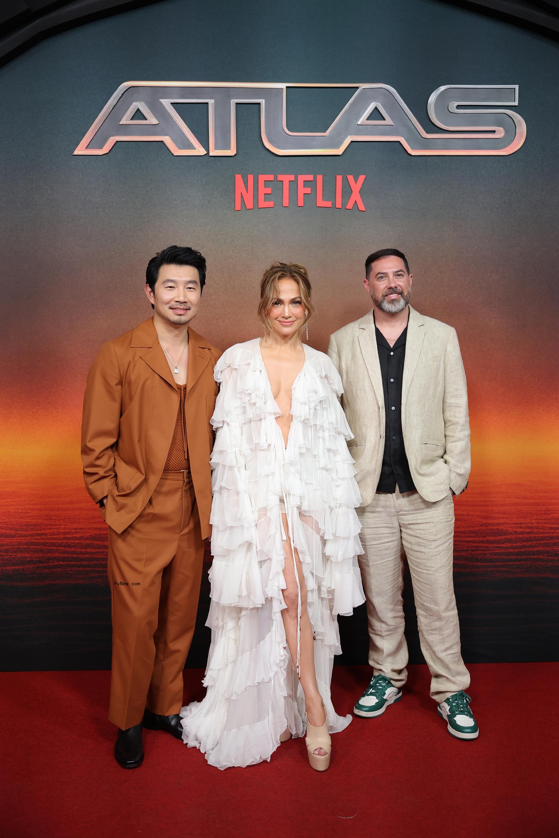 Jennifer Lopez, Simu Liu and Sterling K. Brown