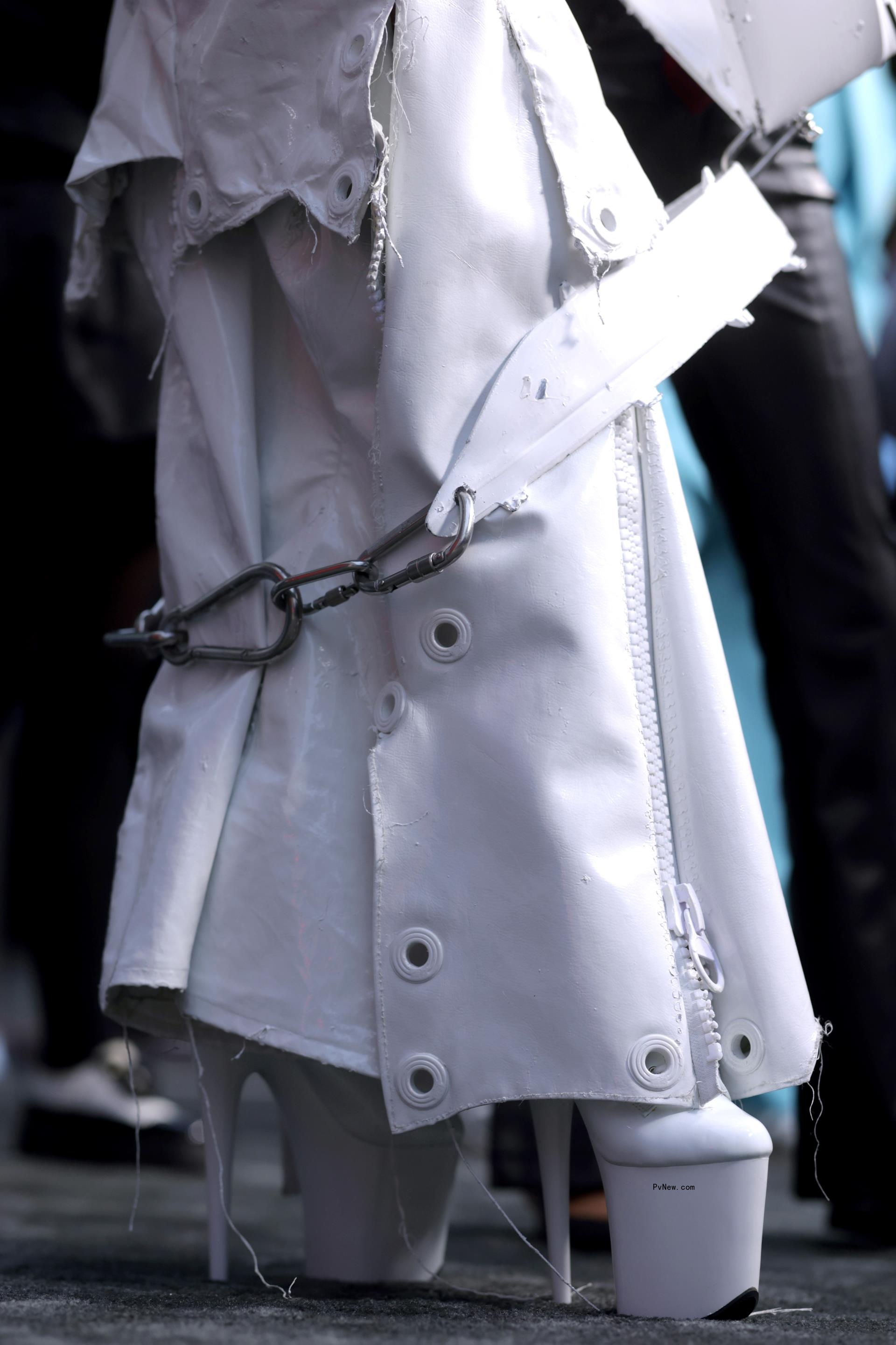 Lady Gaga is seen on October 19, 2023 in New York City.