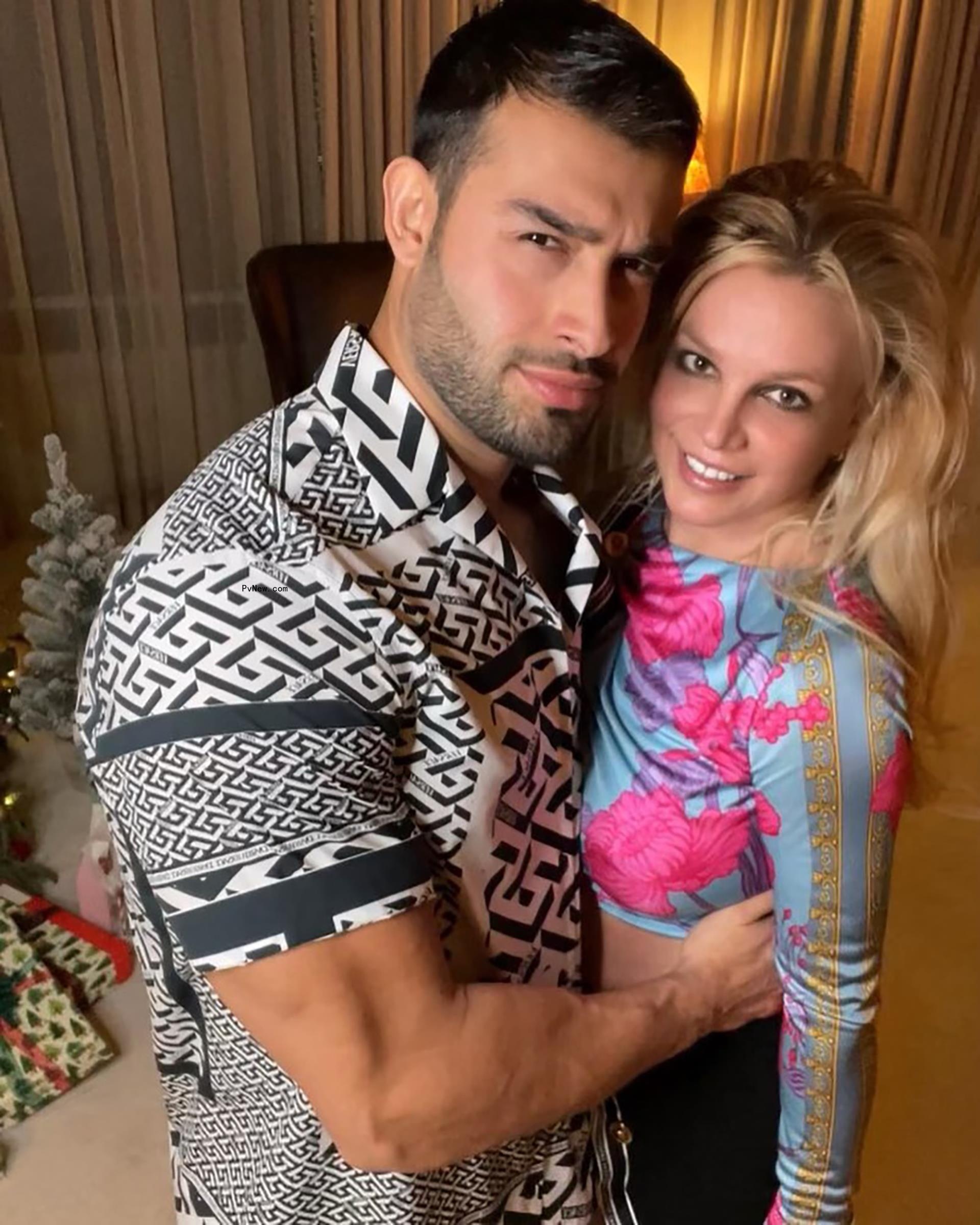 Sam Asghari and Britney Spears.