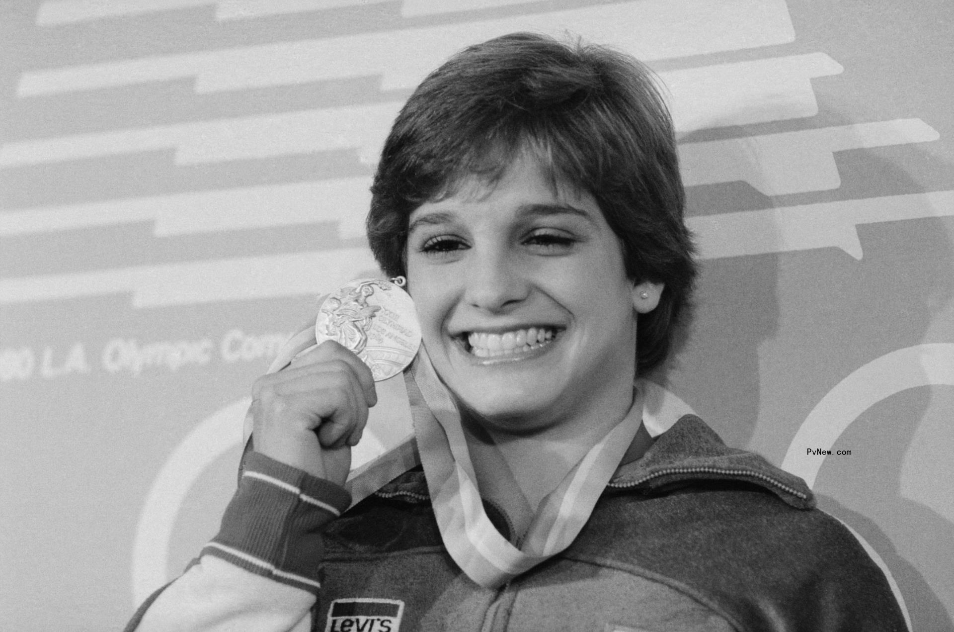 Mary Lou Retton smiling in a throwback photo