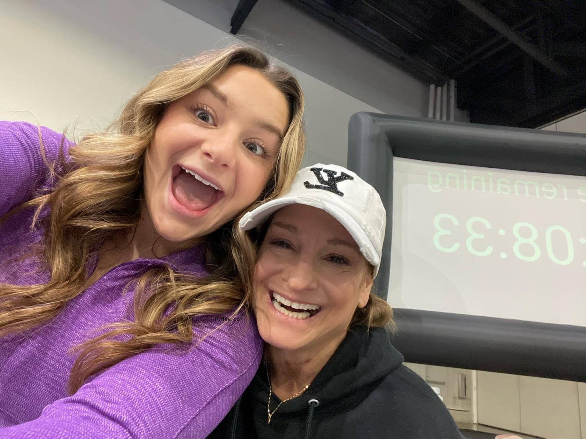 A selfie of Mary Lou Retton with her daughter