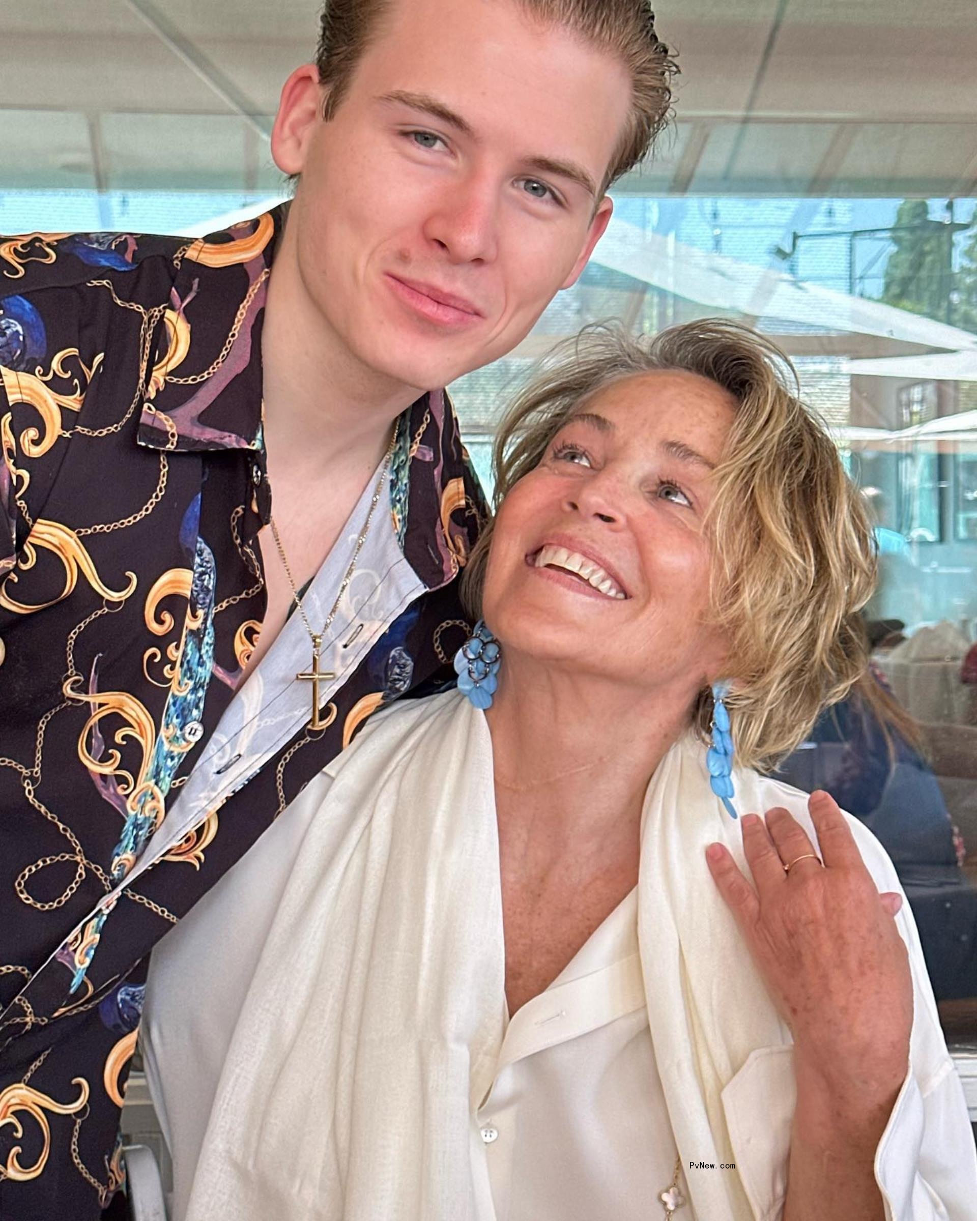 Sharon Stone and Roan.