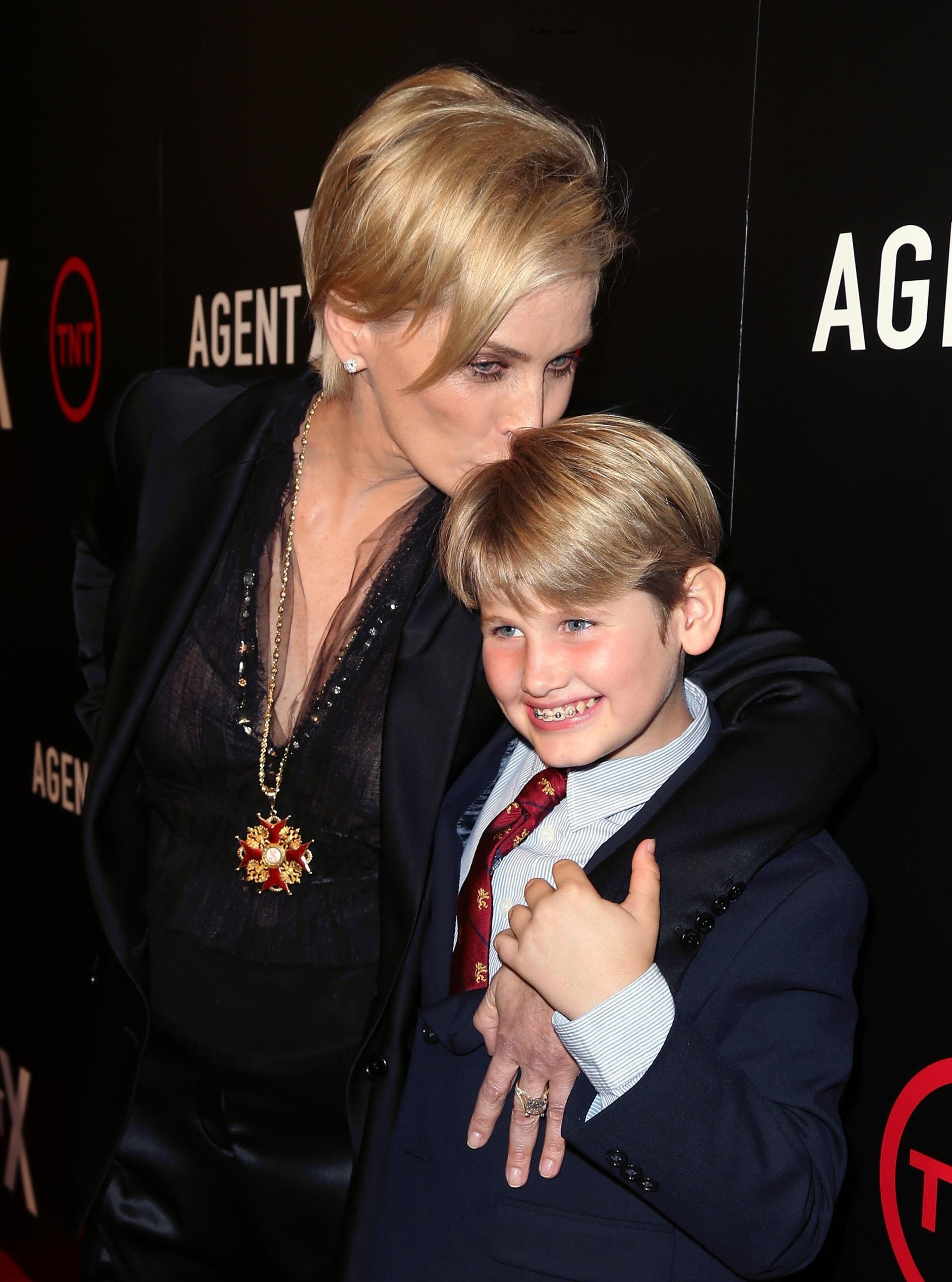 Sharon Stone and Laird in 2015. 