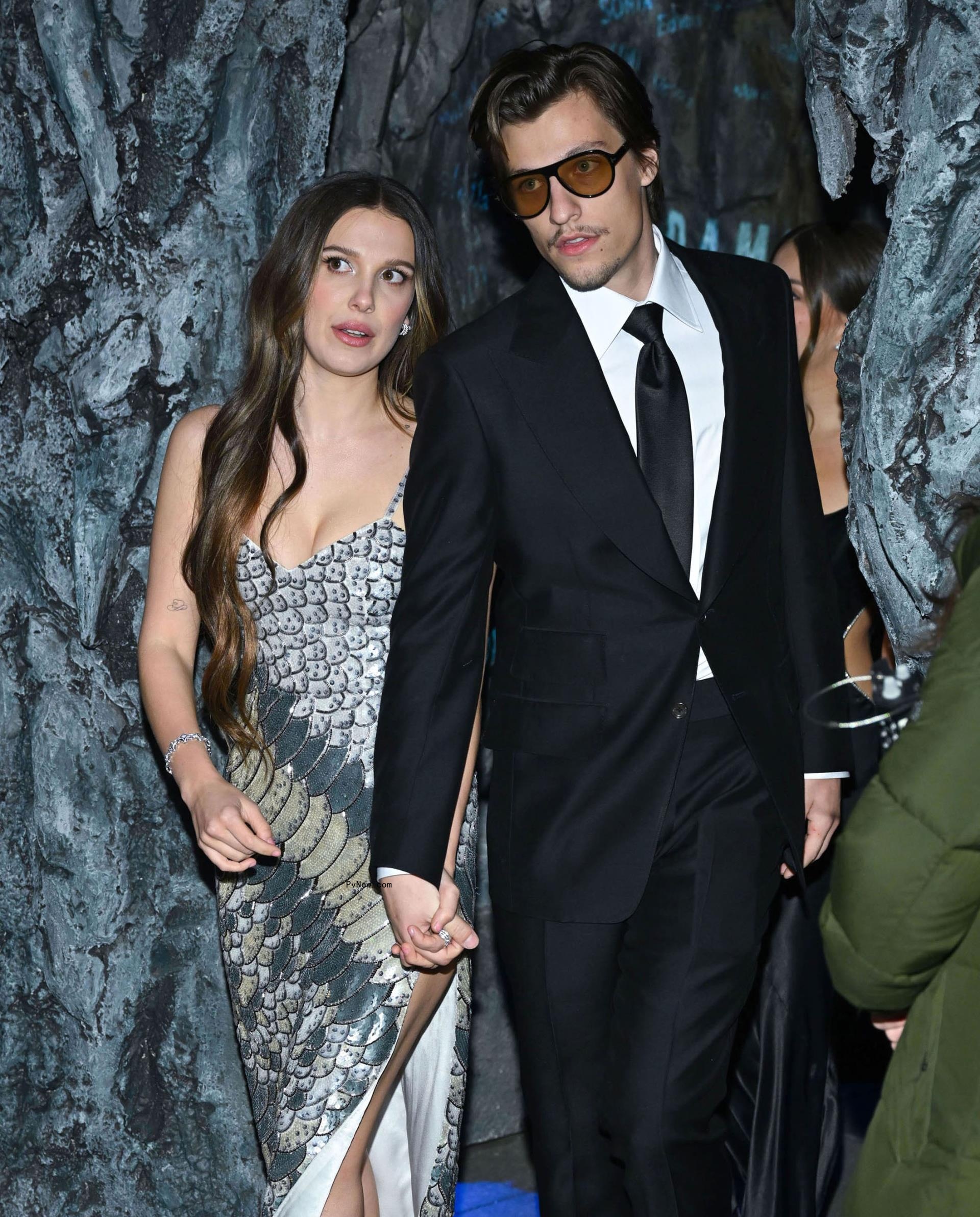 Millie Bobby Brown and Jake Bo<i></i>ngiovi