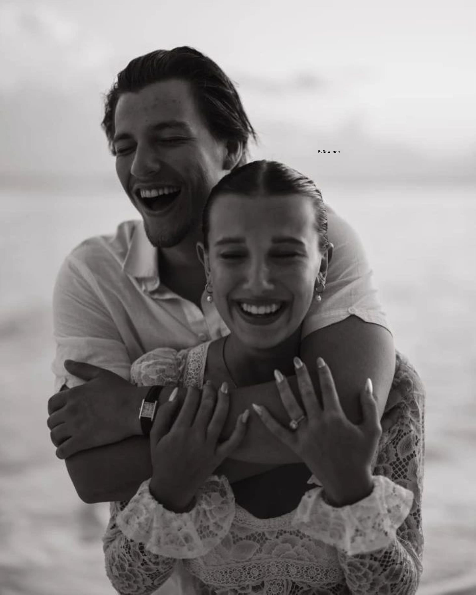 Millie Bobby Brown with Jake Bongiovi.