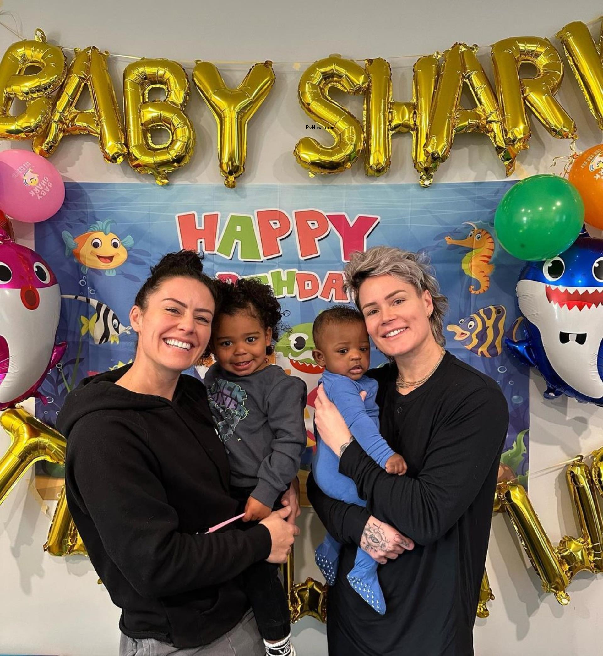 Ashlyn Harris family photo with Ali Krieger