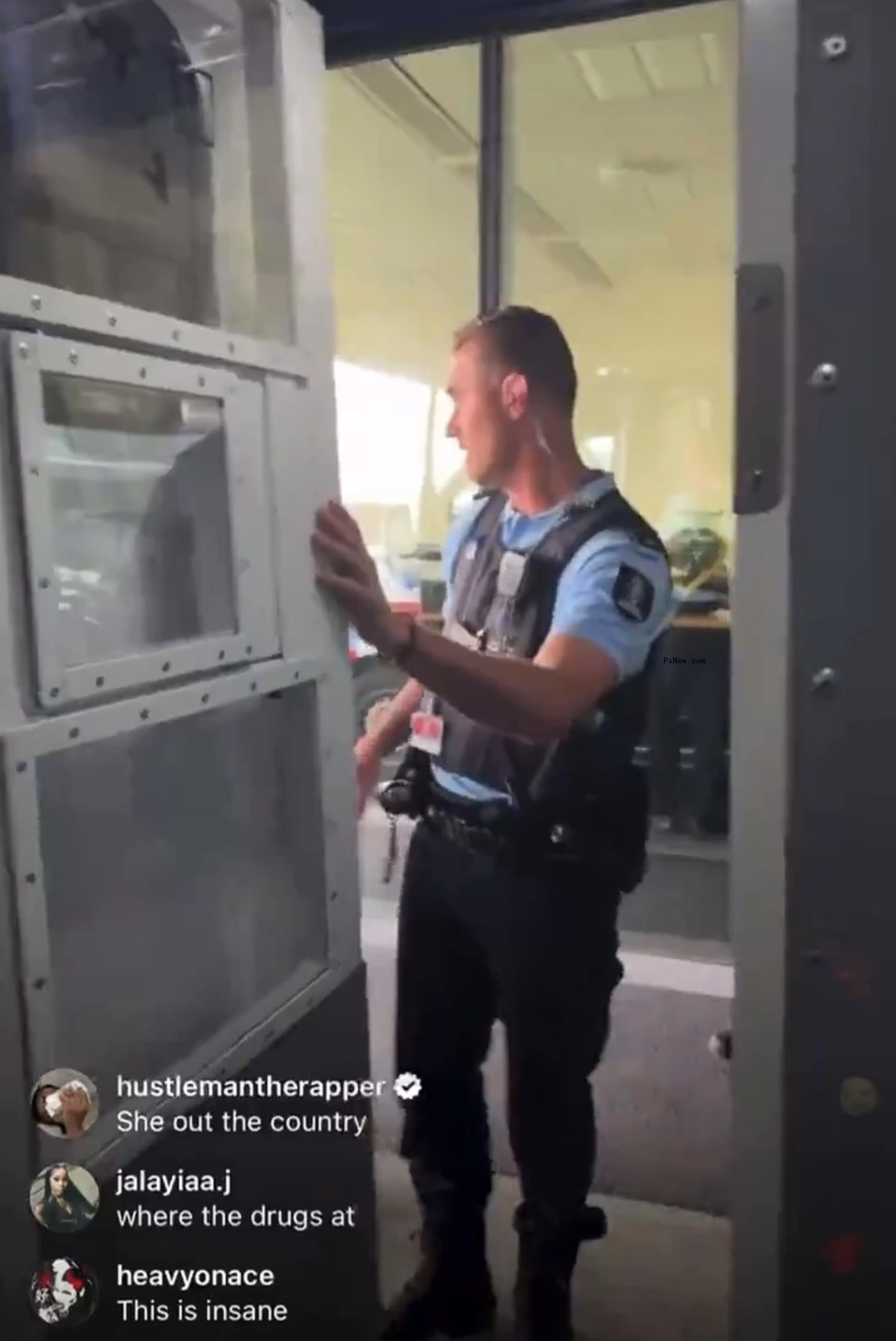 Nicki Minaj being arrested