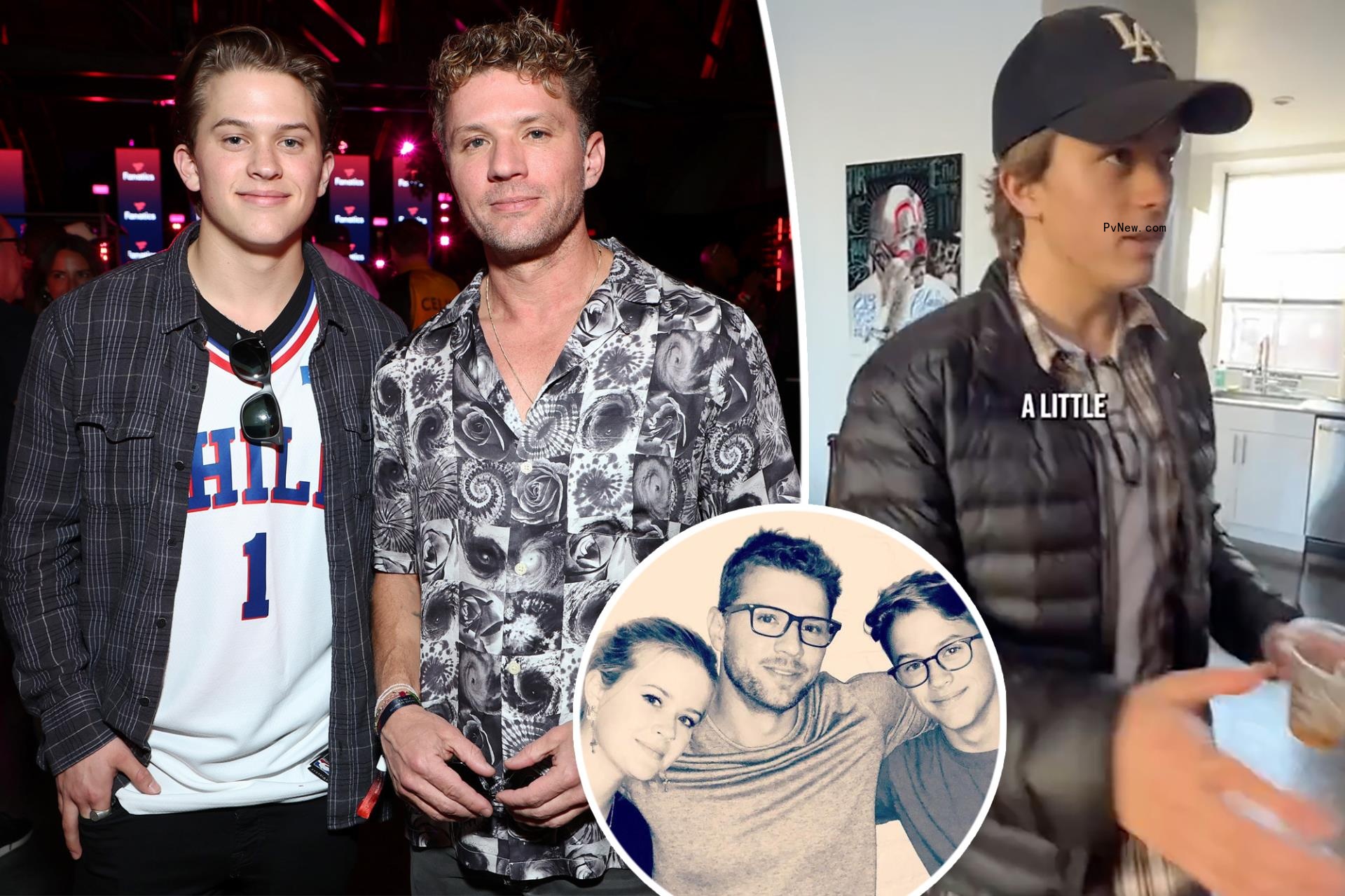 Ryan Phillippe, son Deacon and daughter Ava