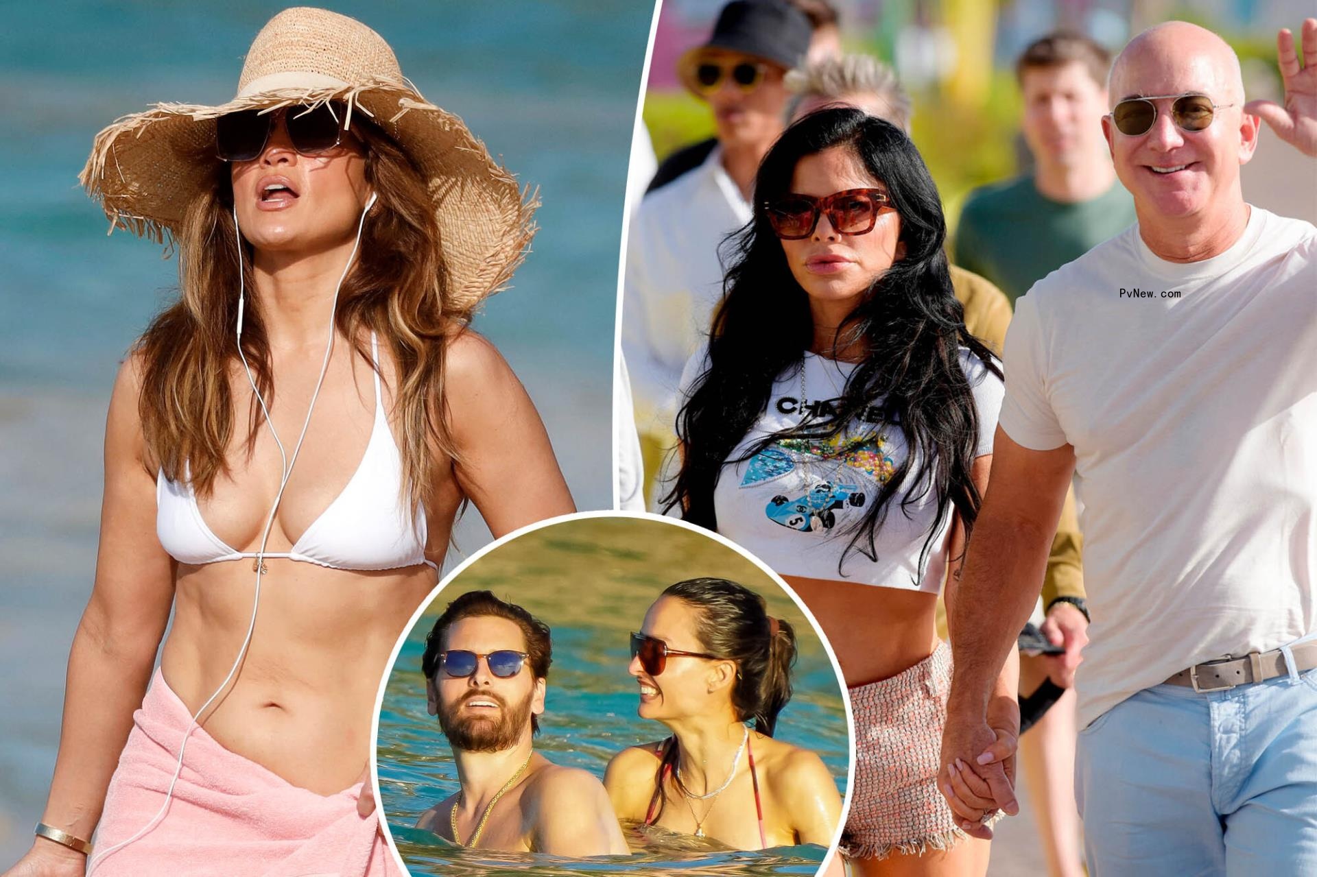 Jennifer Lopez, Lauren Sánchez, Jeff Bezos, Scott Disick and Chloe Bartoli