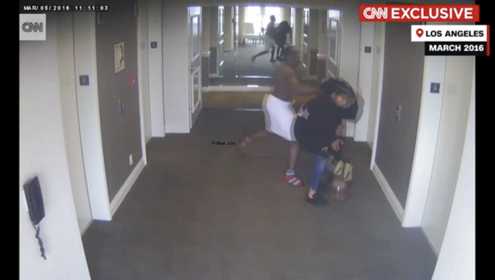 Sean Combs attacking Cassie.