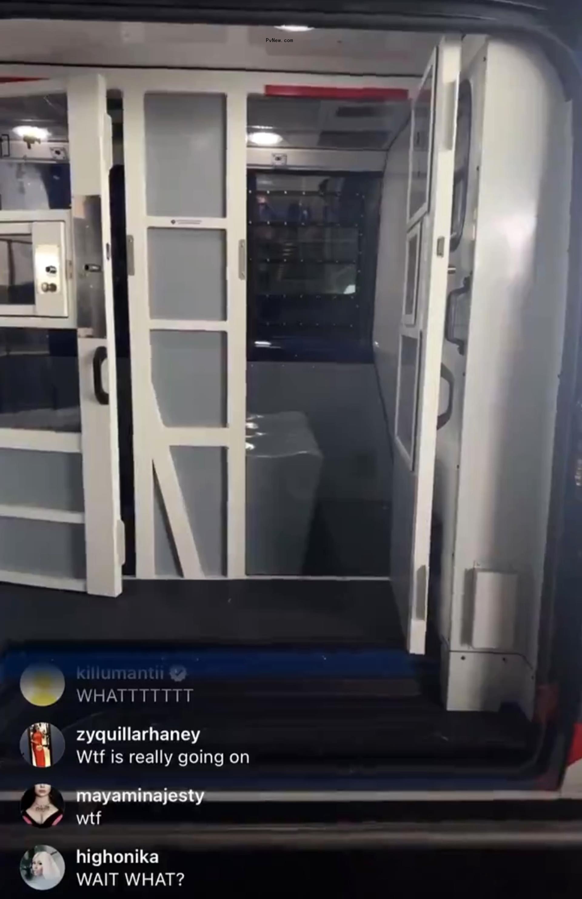 Nicki Minaj arrest live-stream screenshot