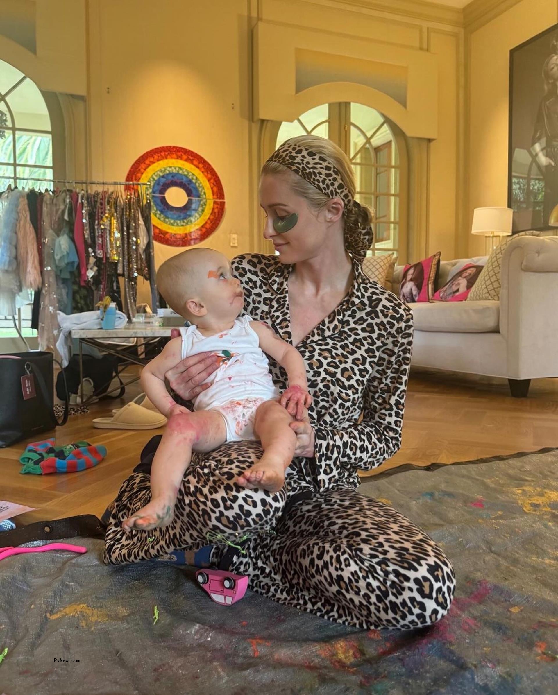 Paris Hilton and her son
