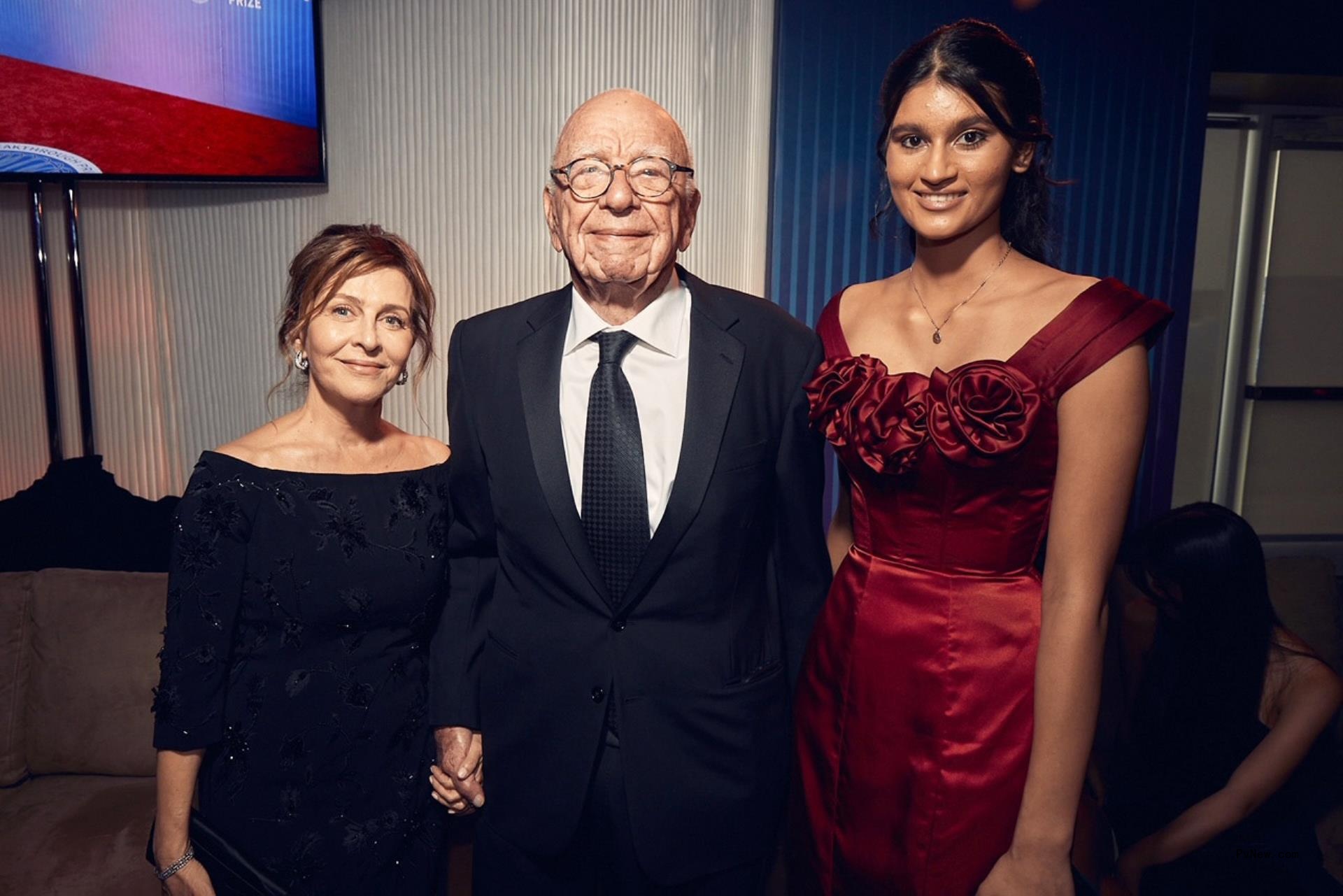 Rupert Murdoch, Elena Zhukova and Sia Godika.