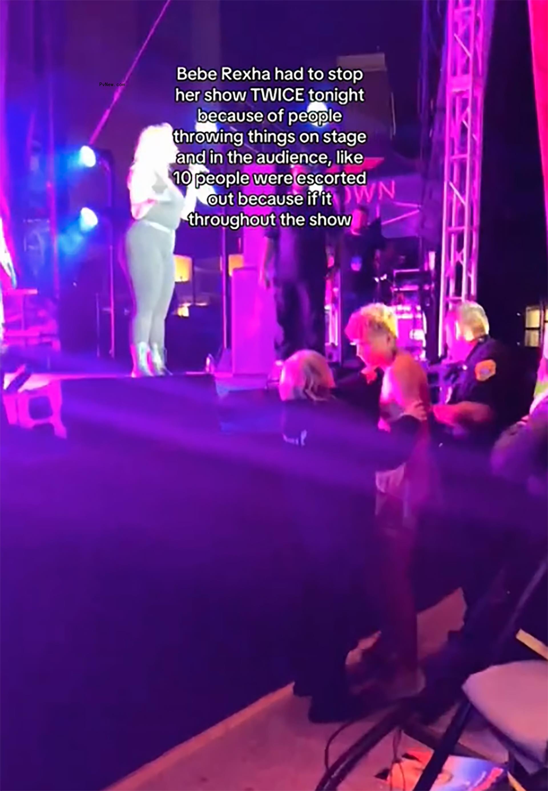 Bebe Rexha performing in Green Bay, Wisconsin.
