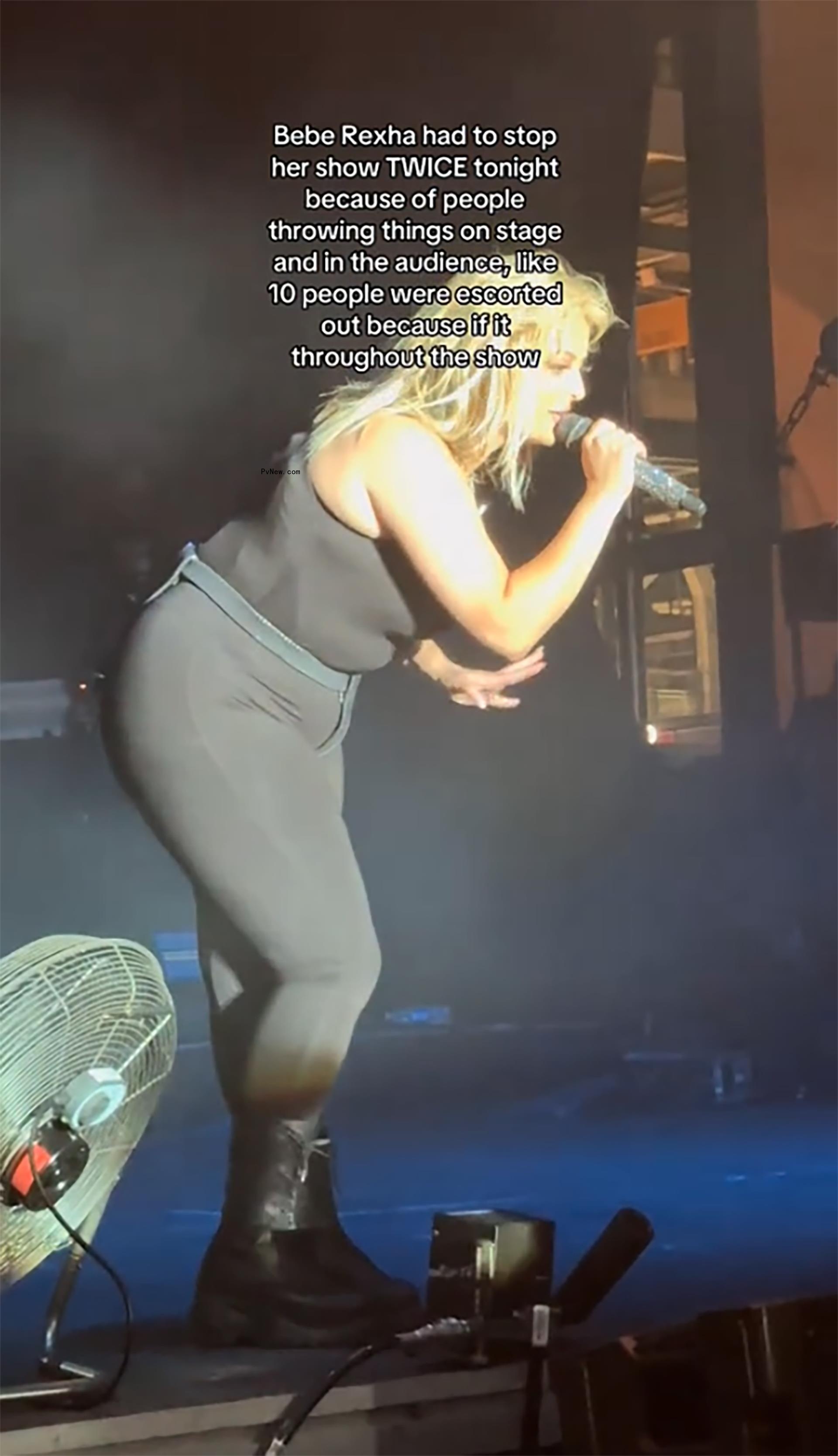 Bebe Rexha performing in Green Bay, Wisconsin.