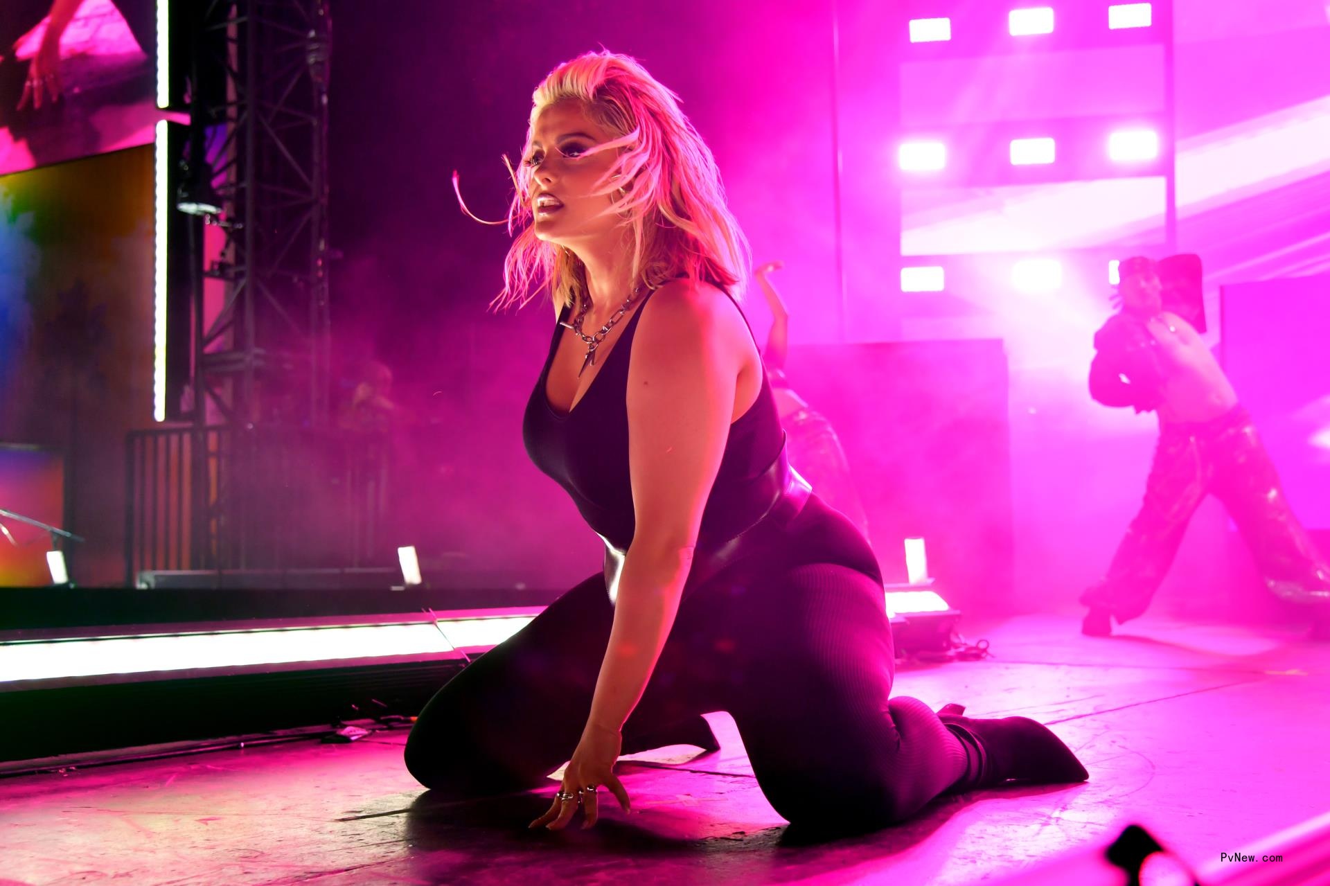 Bebe Rexha on stage.