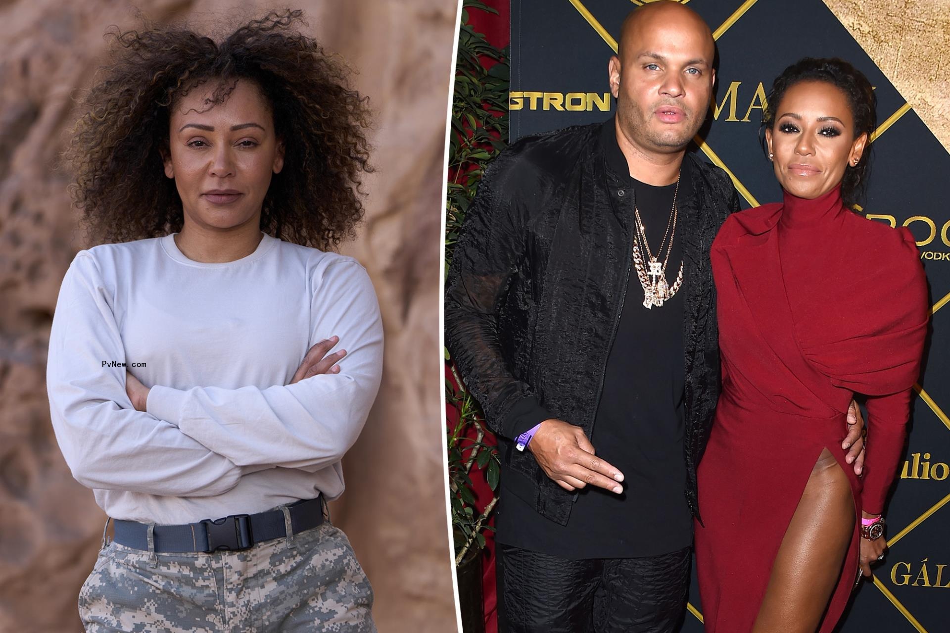 Stephen Belafo<i></i>nte and Mel B split image.