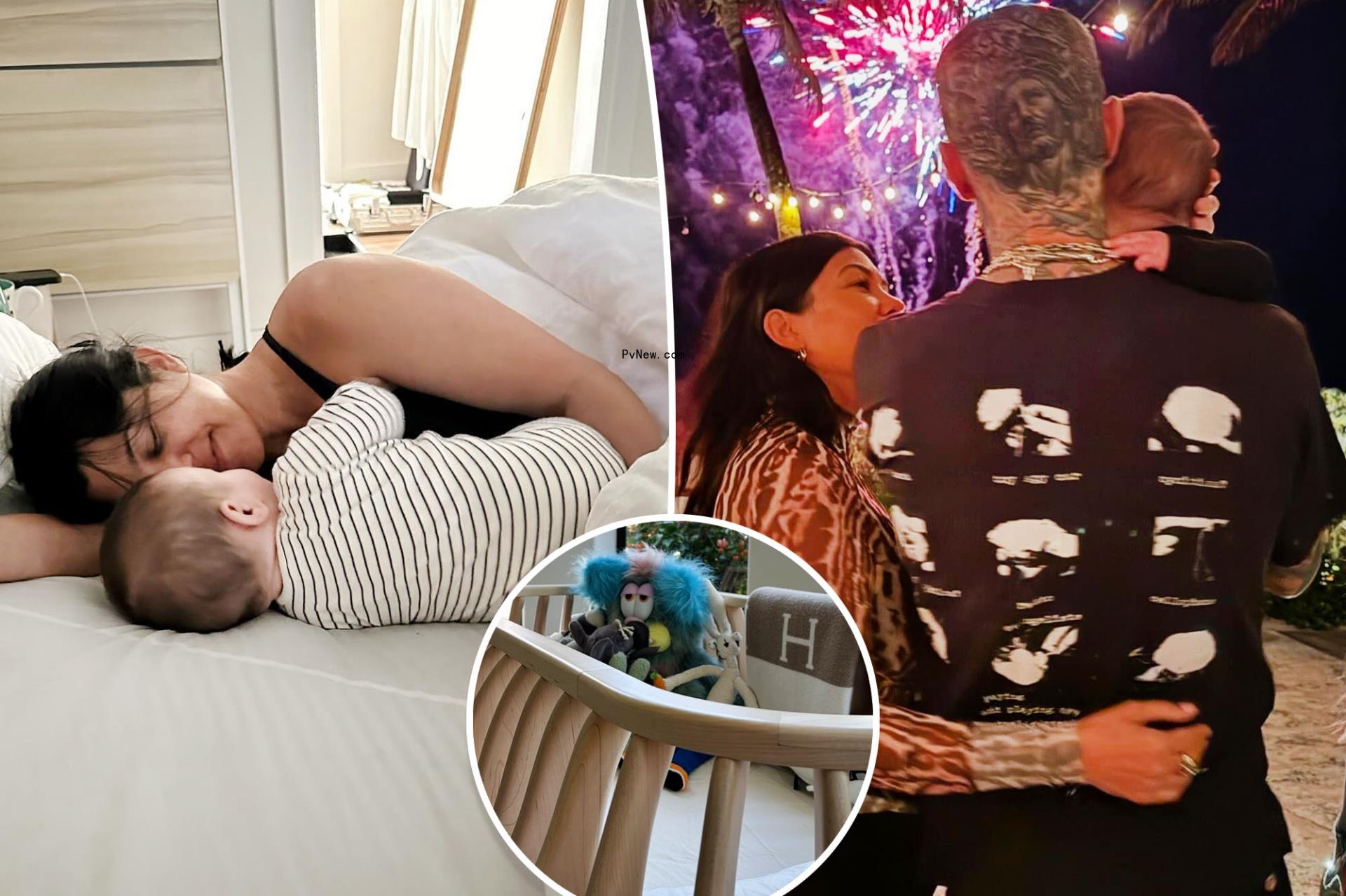 Kourtney Kardashian, Travis Barker and son Rocky