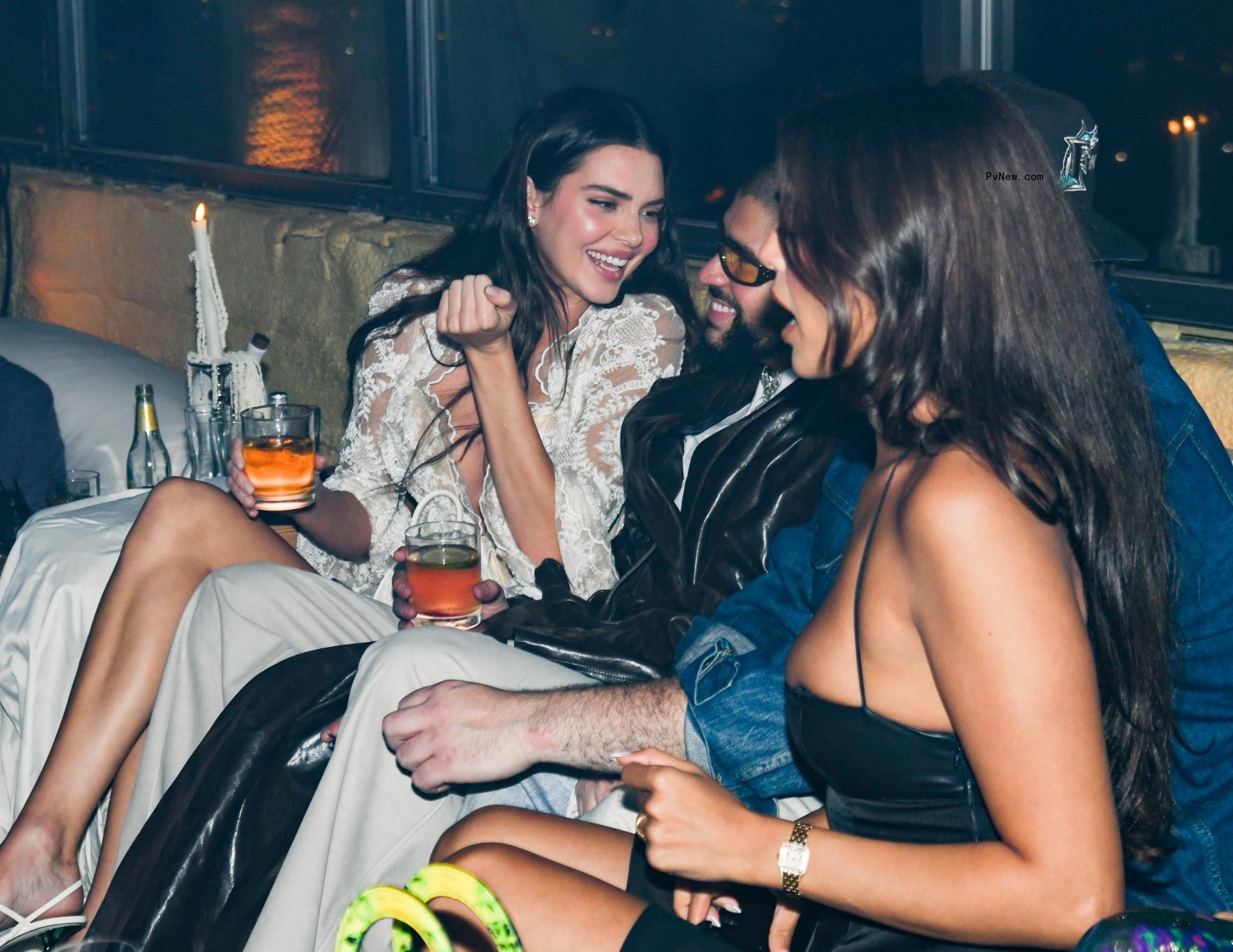 Kendall Jenner and Bad Bunny party