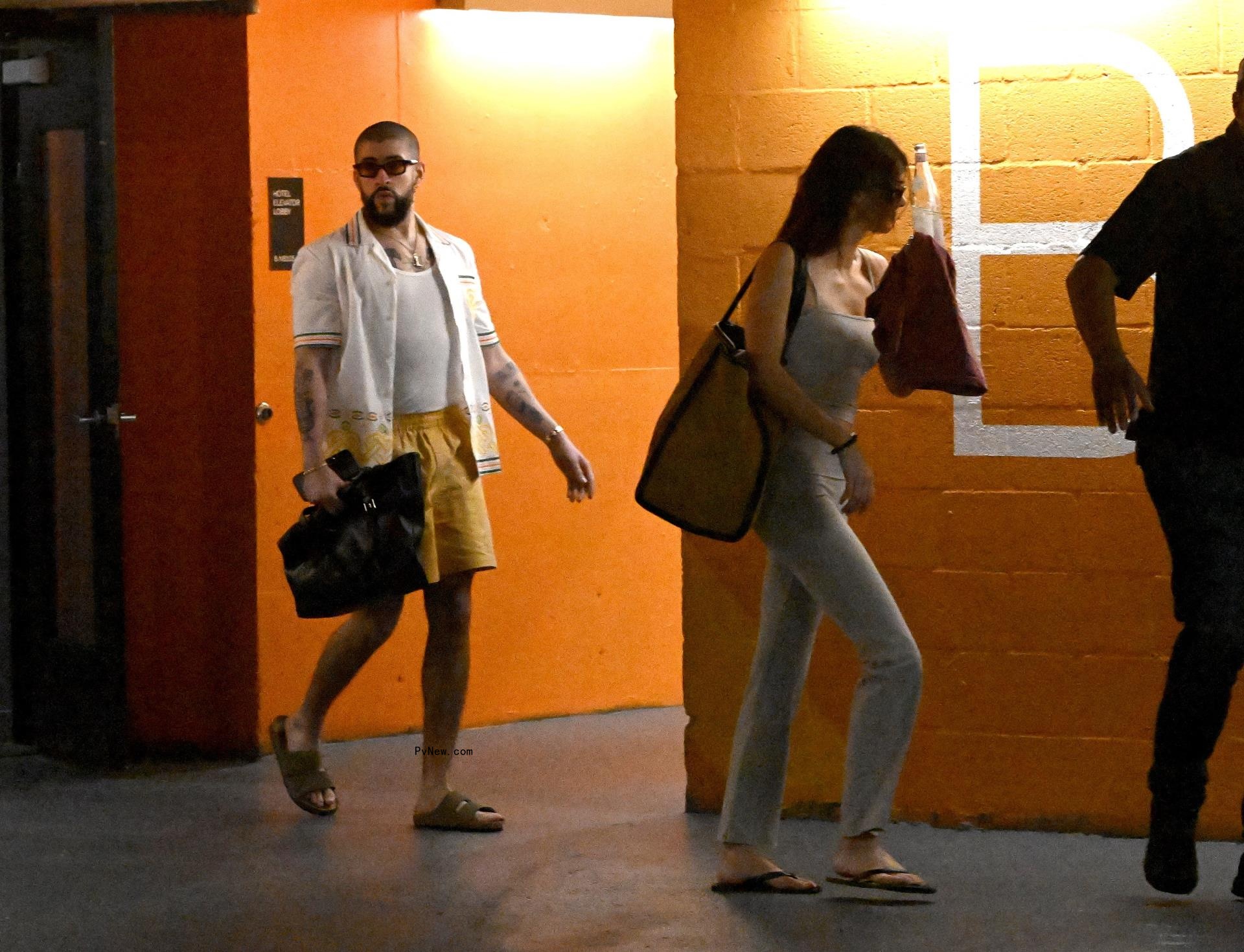 Kendall Jenner and Bad Bunny paparazzi photos