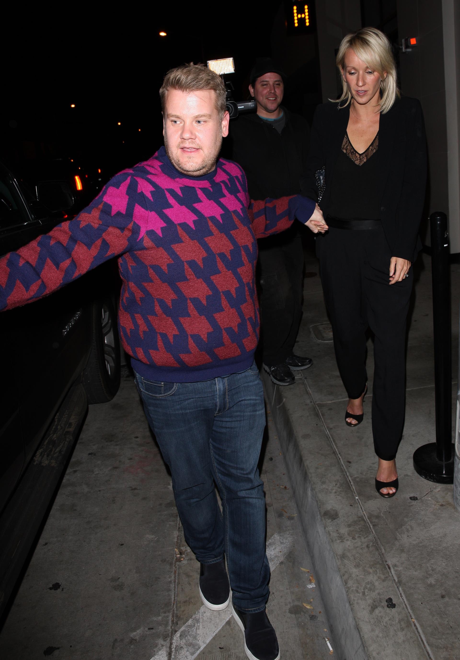James Corden and Julia Carey
