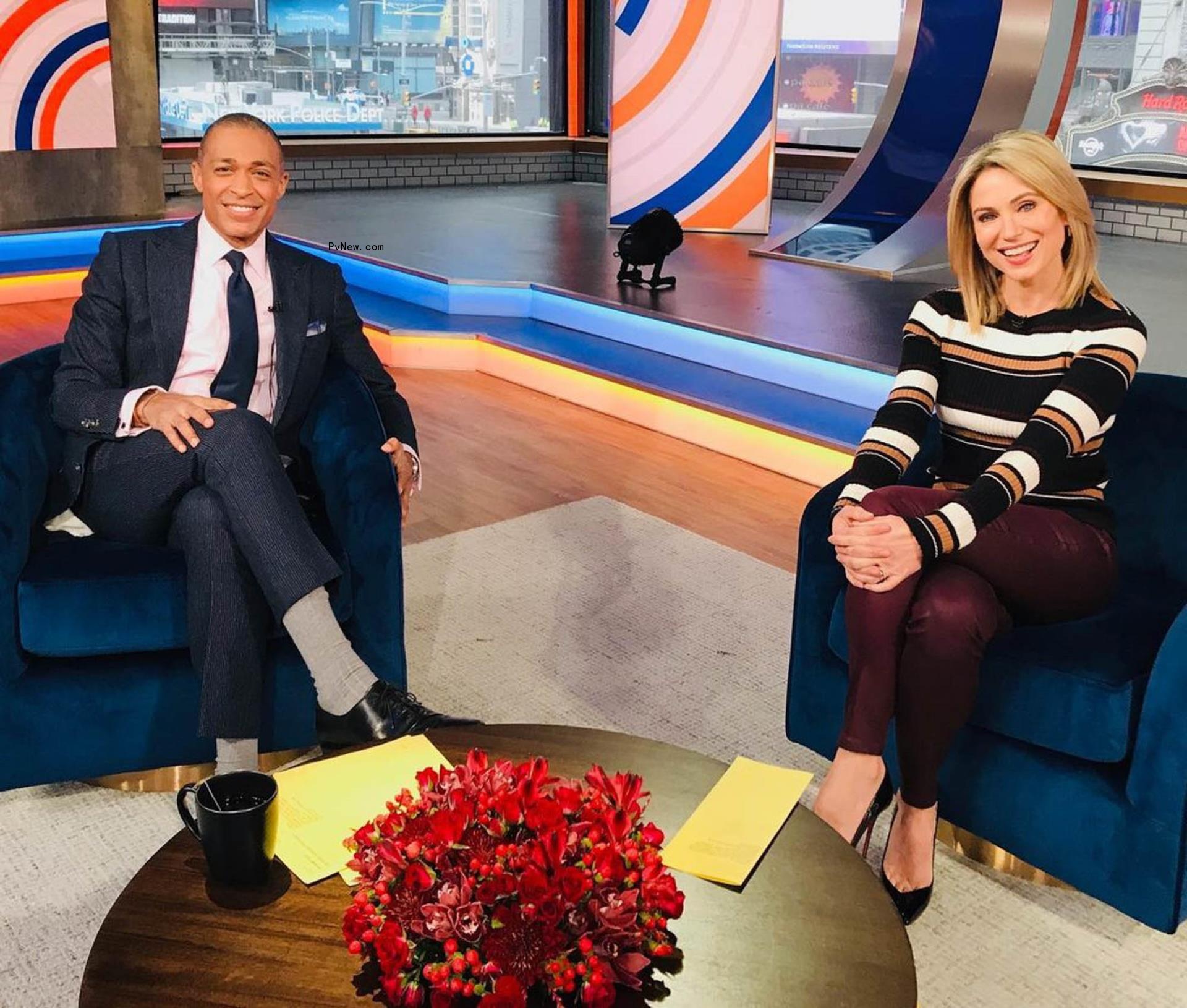 T.J. Holmes and Amy Robach on 