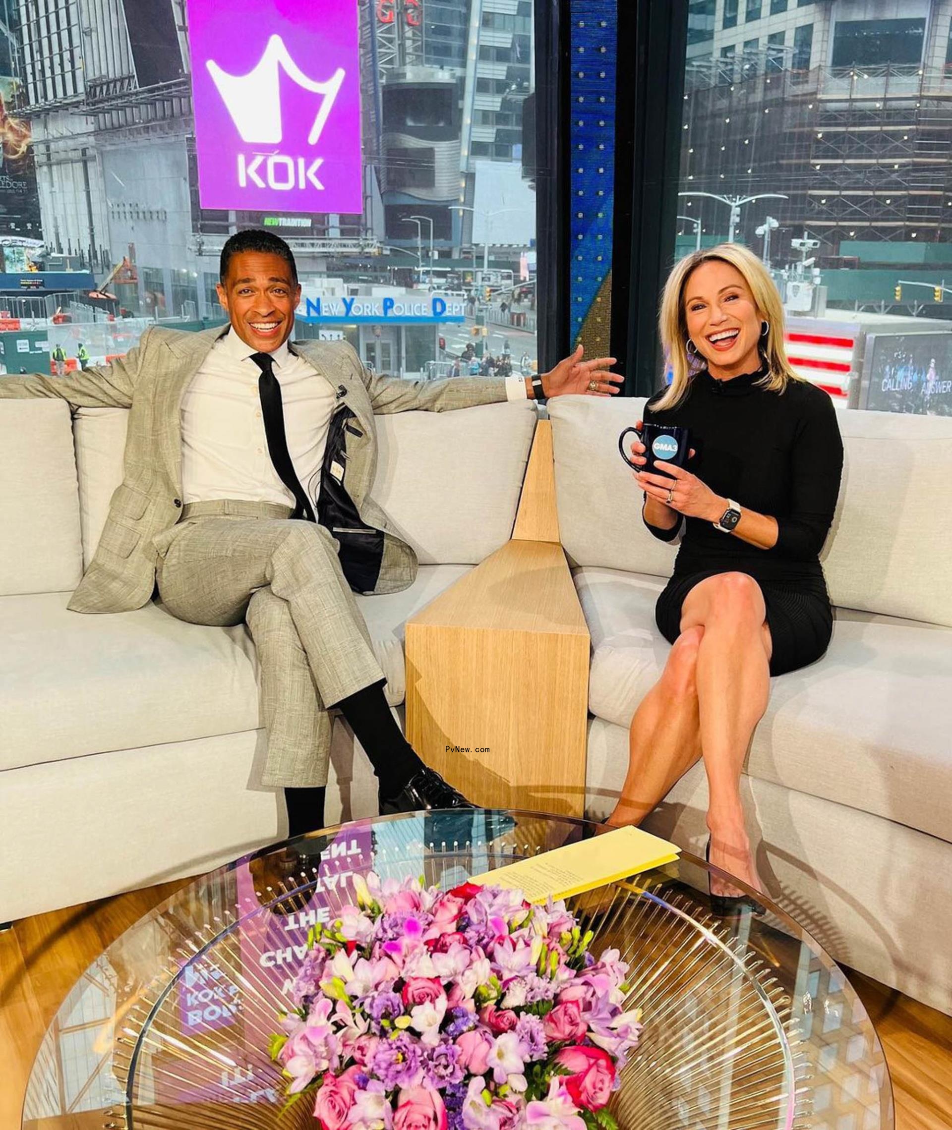 Amy Robach photos with TJ Holmes on 