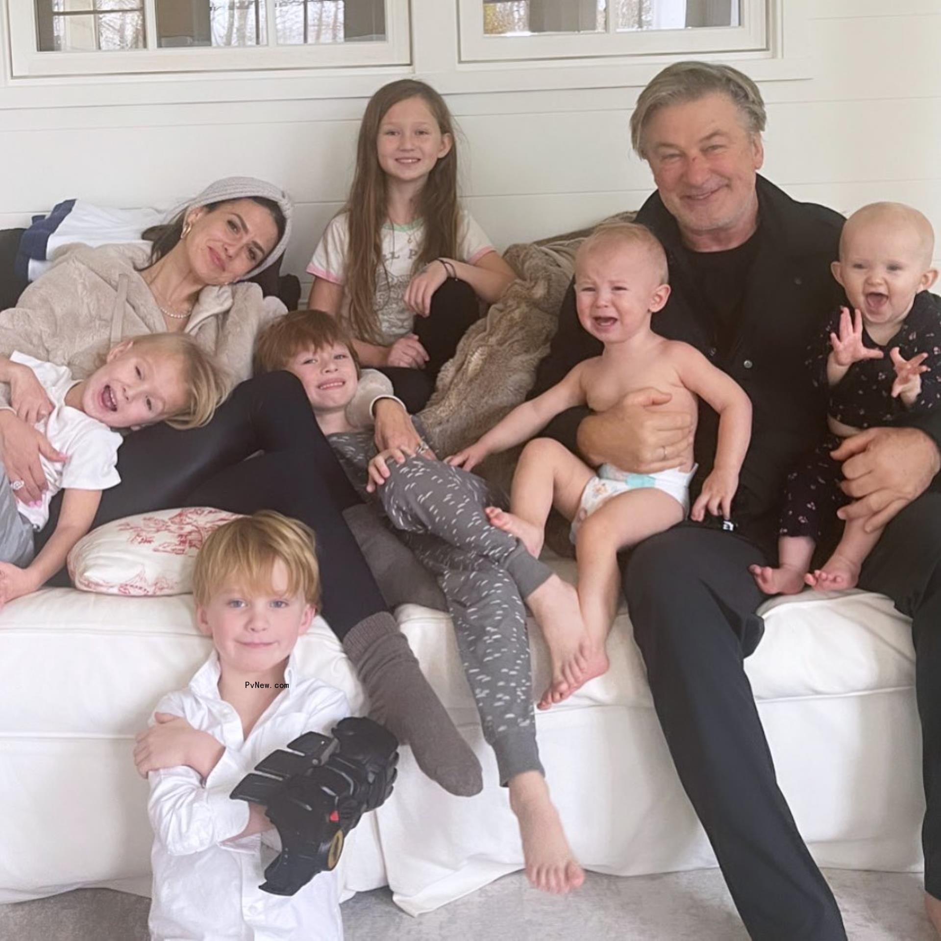 Alec Baldwin, Hilaria Baldwin and kids.