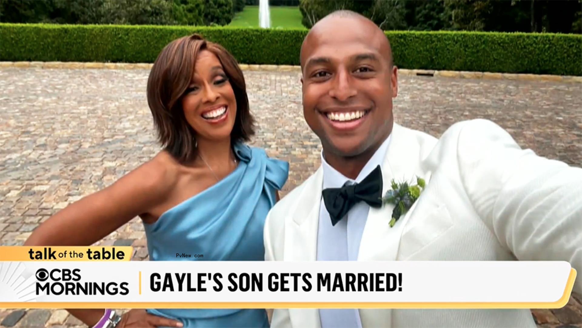 William Bumpus Jr. and Gayle King on their wedding day. 