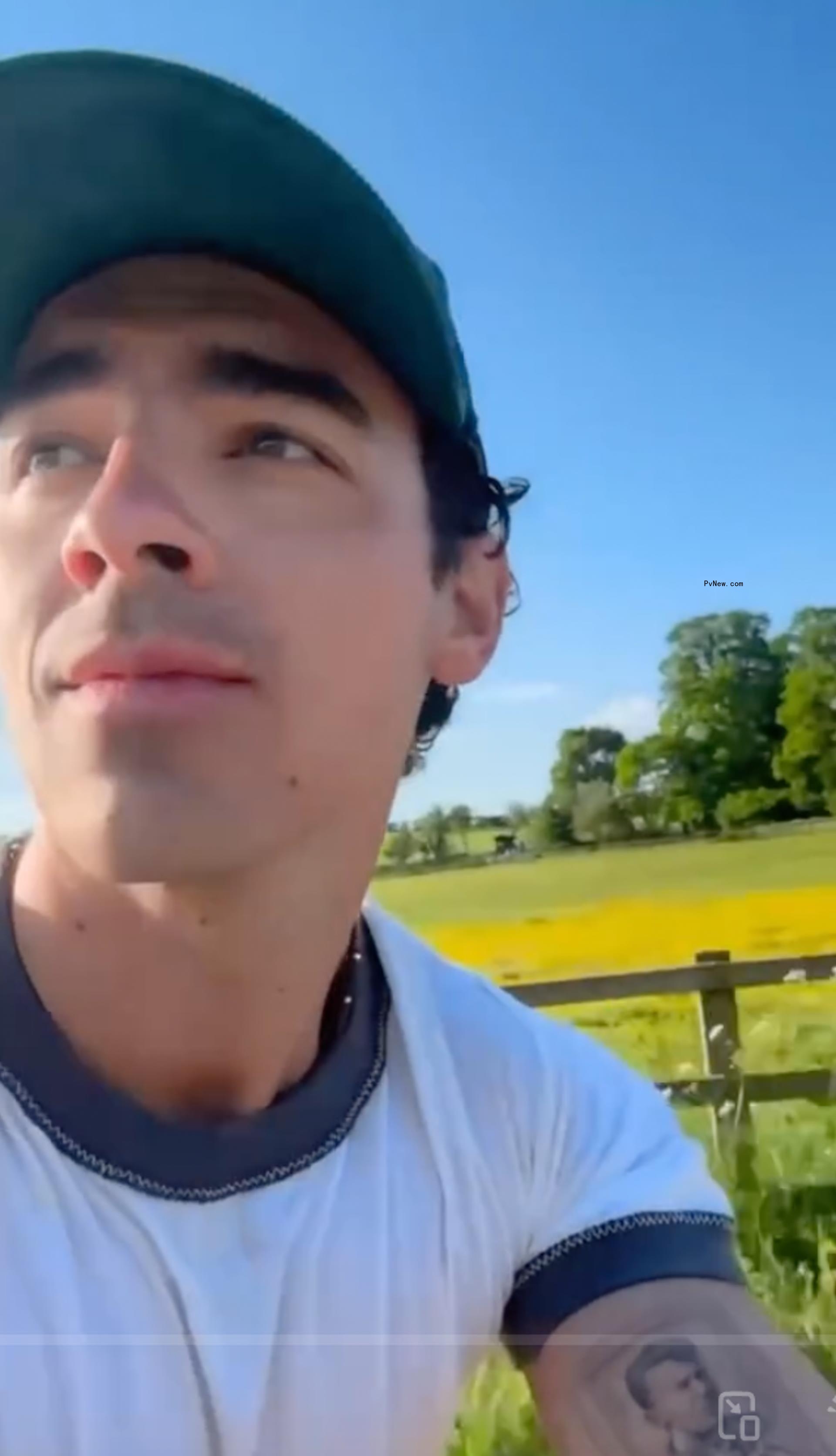 Screenshot of a TikTok shared by Joe Jonas