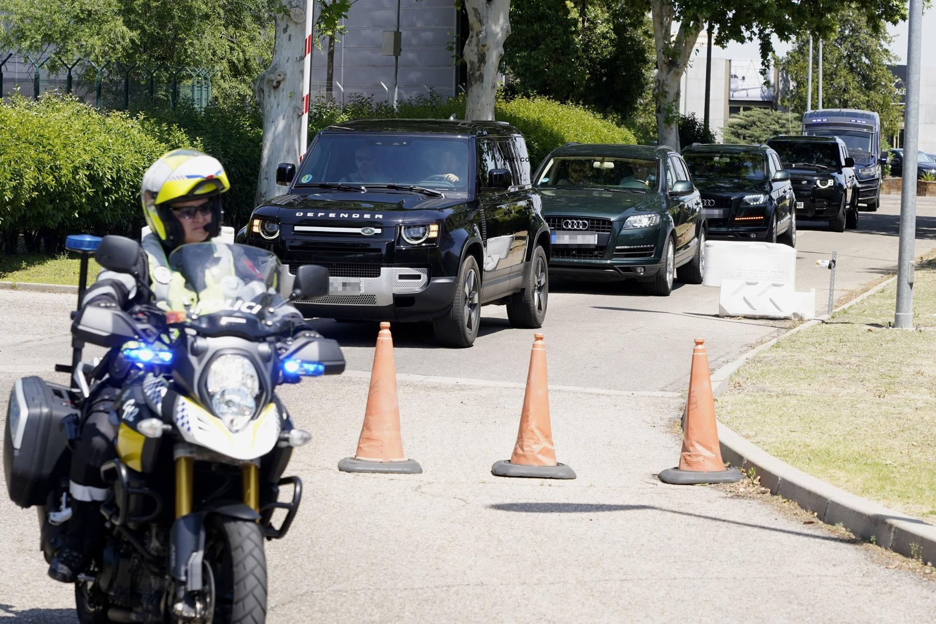 Taylor Swift escorted by motorcade after she lands in Madrid for Spain Eras Tour shows