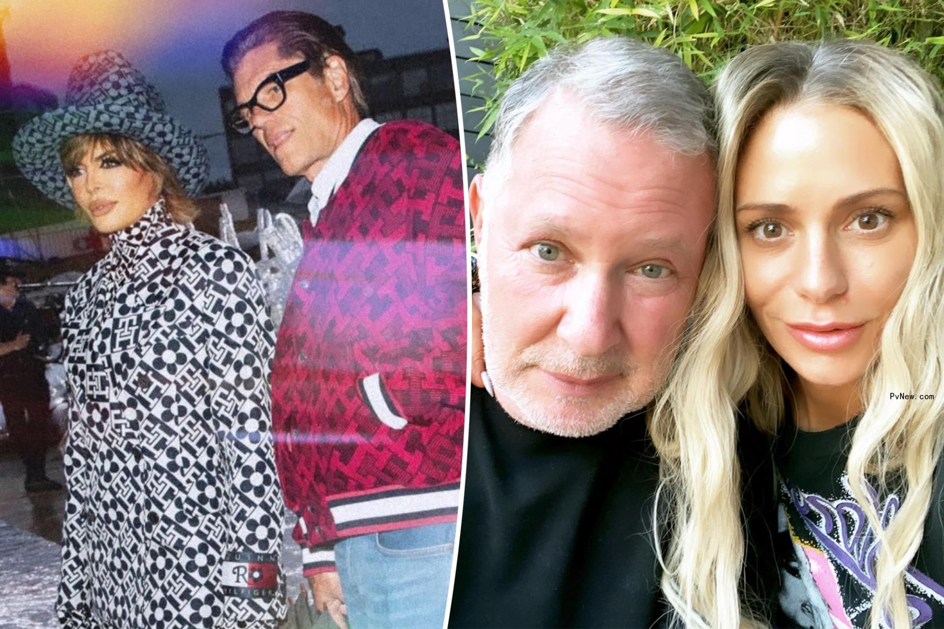 Lisa Rinna with Harry Hamlin split image with PK and Dorit Kemsley.