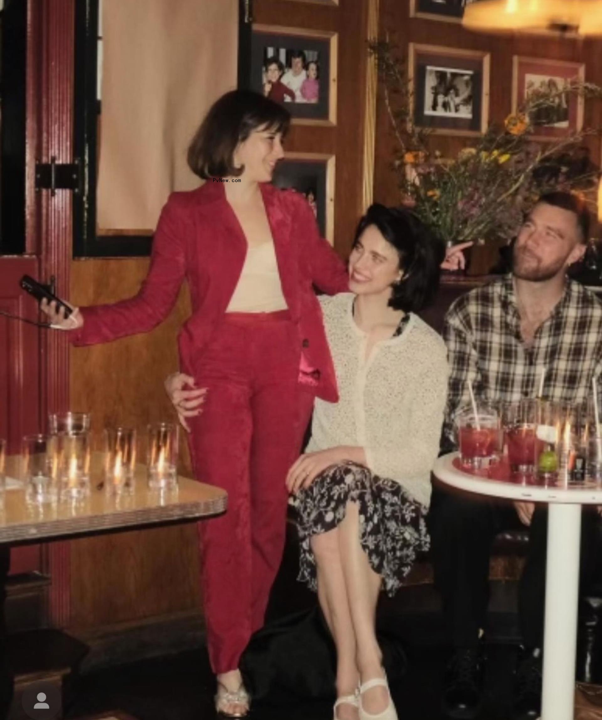 Travis Kelce, Margaret Qualley, Rachel Antonoff